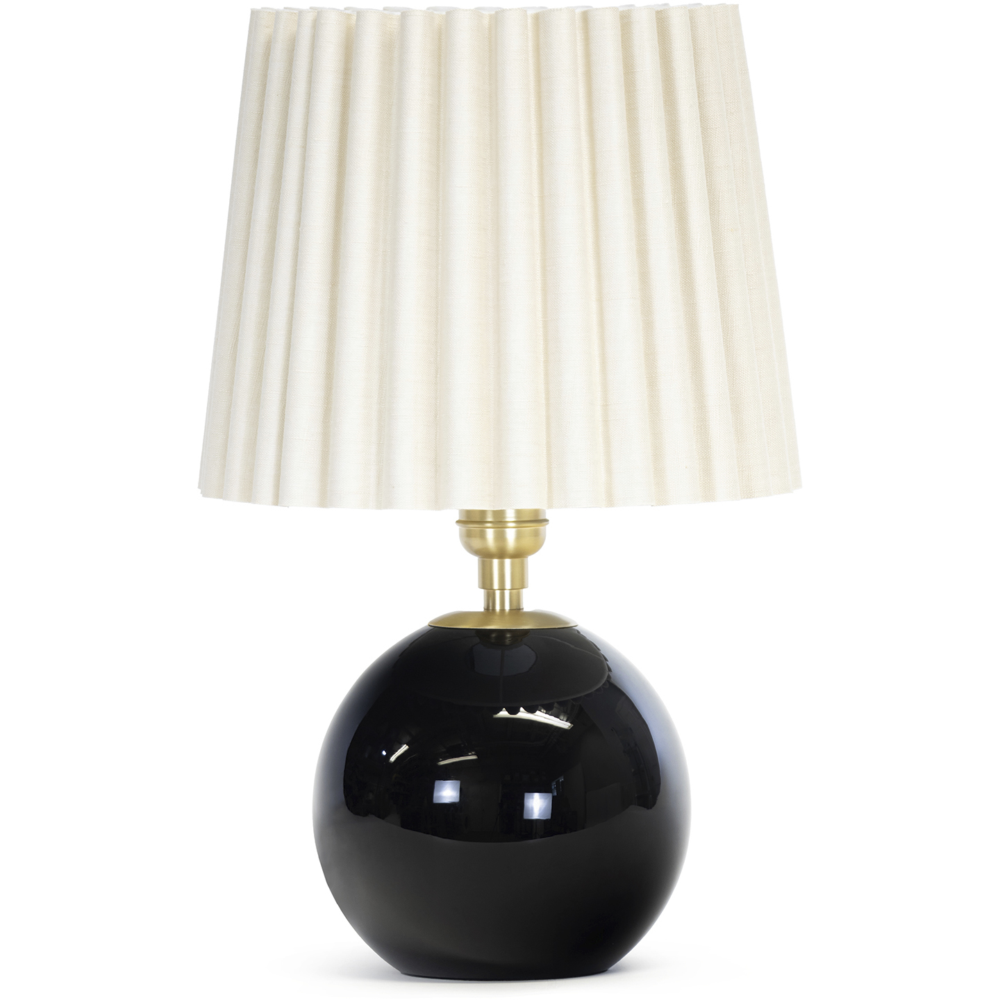Giorgio 14.75 inch 60 watt Natural Brass Mini Lamp Portable Light in Oyster Wave Pleat