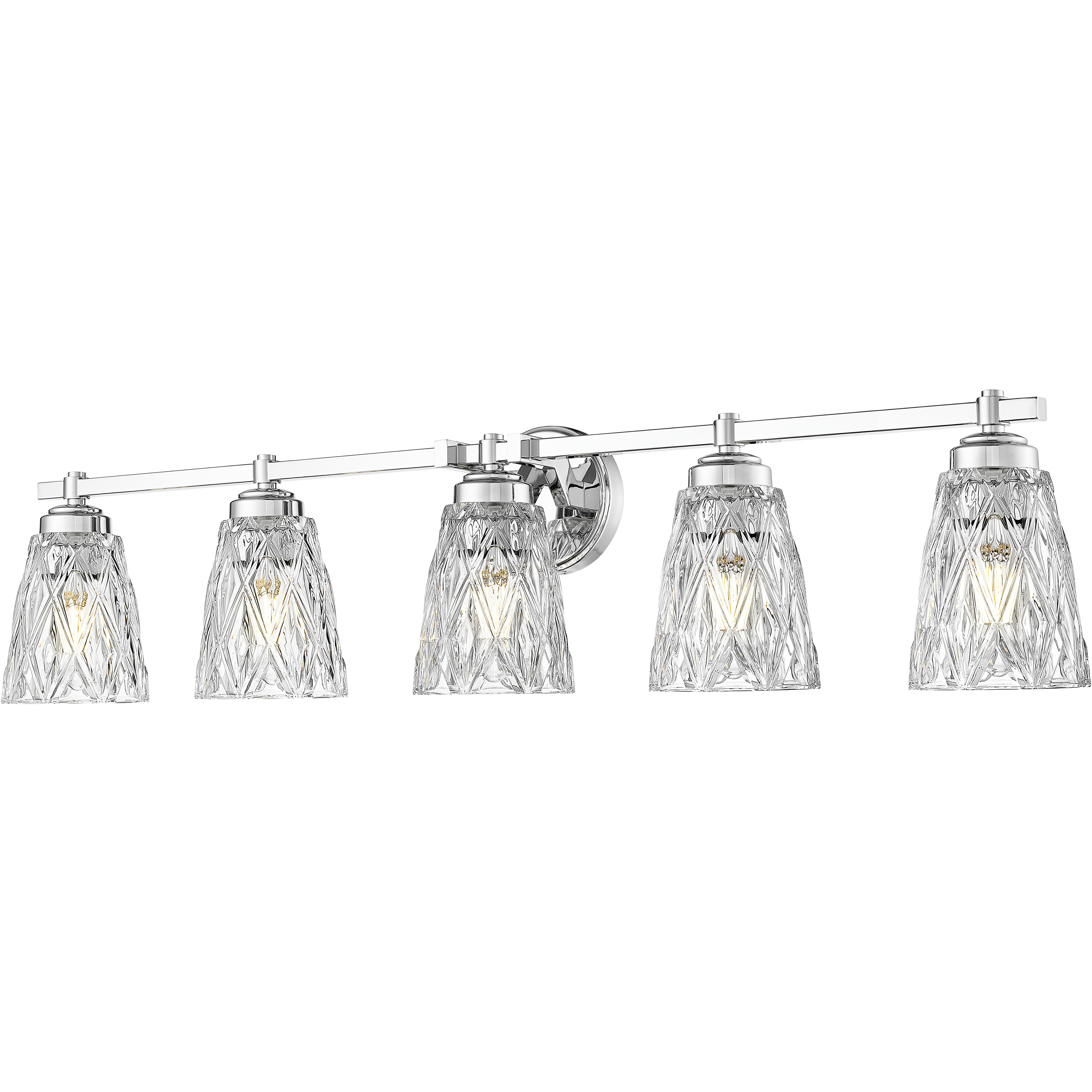 Andree 5 Light 40 inch Chrome Bathroom Vanity Wall Light
