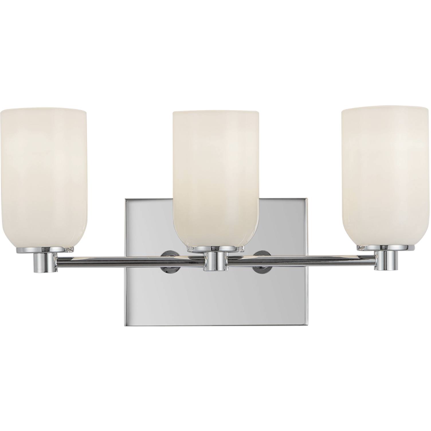 Nola 3 Light 17.63 inch Chrome Bath Vanity Light Wall Light in Opal Glass