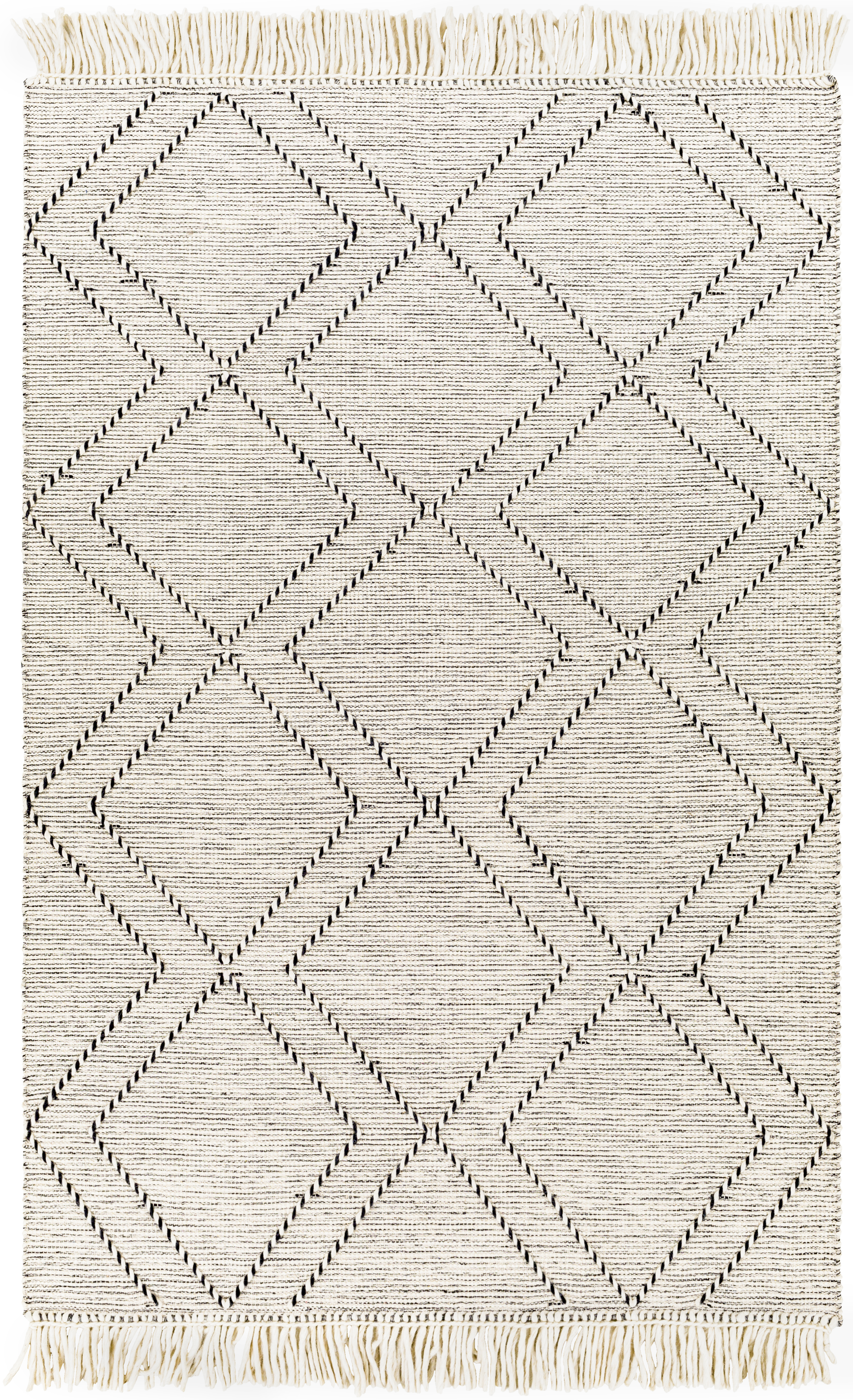 Uttar 90 X 60 inch Light Grey Rug in 5 x 8, Rectangle