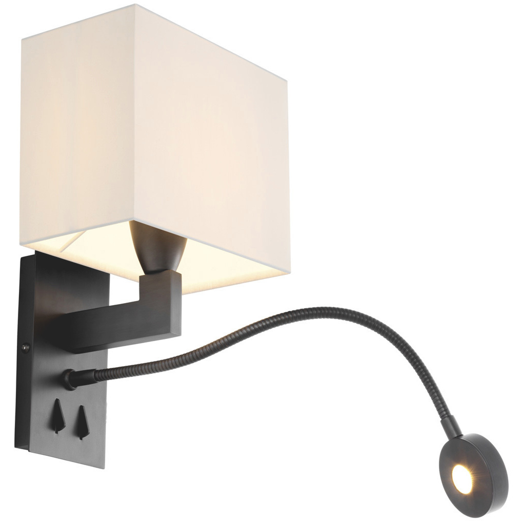Reading 1 Light 7.48 inch Bronze and Flexible Led Reading Light Wall Lamp Wall Light