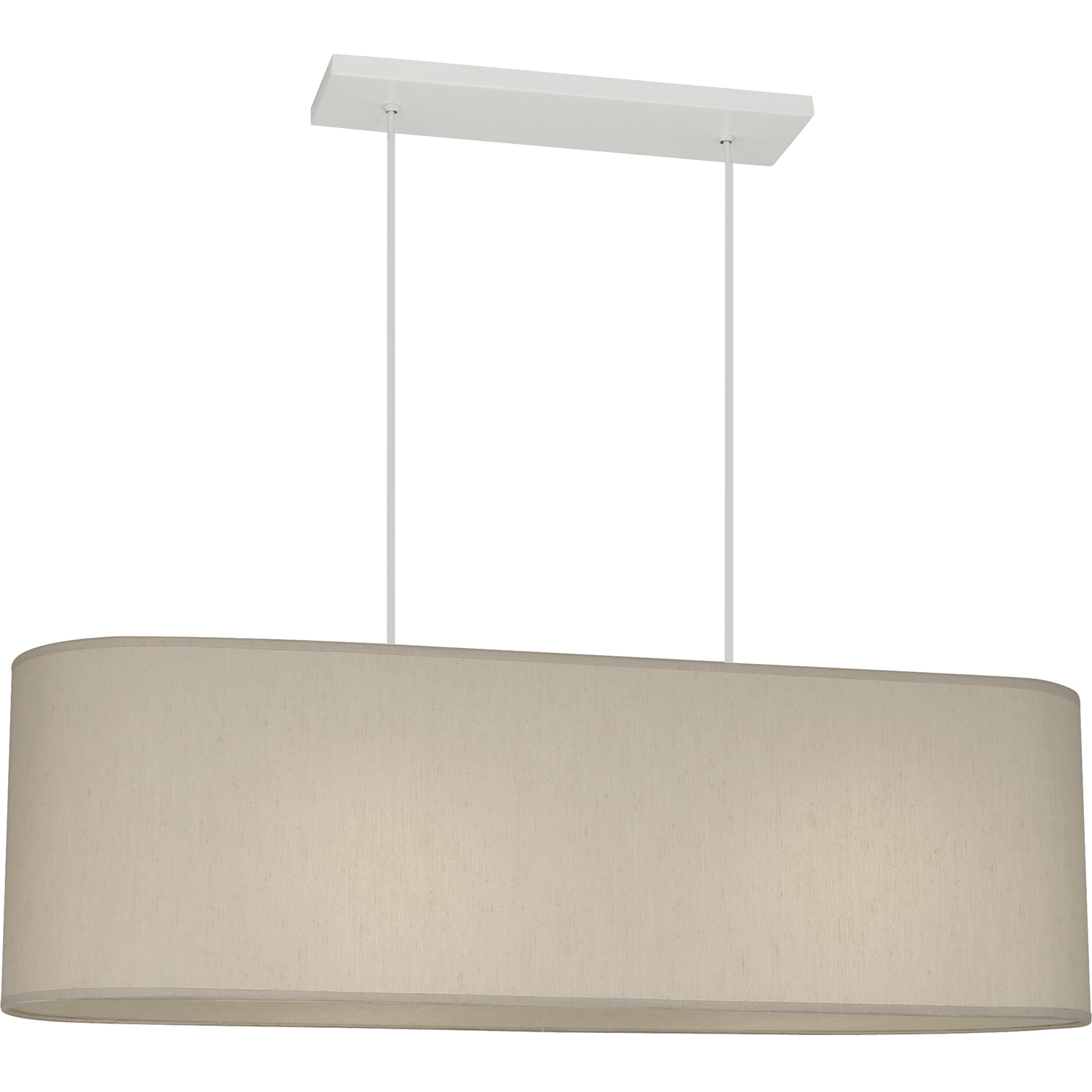 Elena 2 Light 36 inch Painted White Pendant Ceiling Light in Bone Dupioni