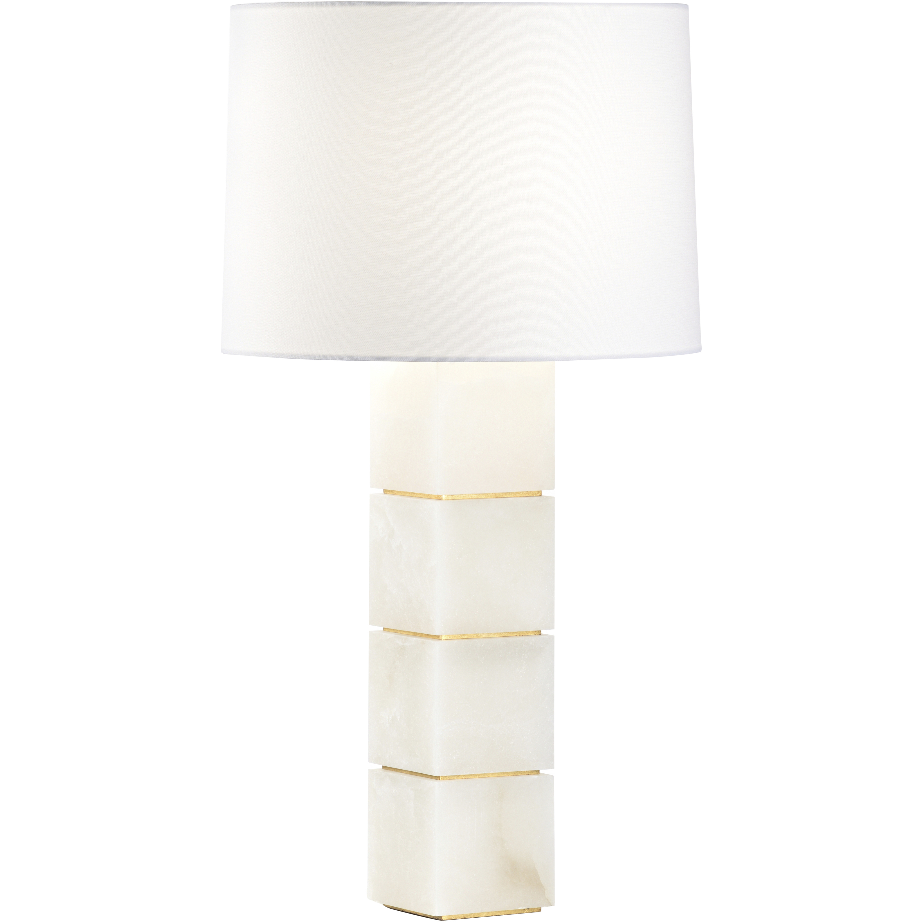Stacked 24 inch 100.00 watt White/Cream Table Lamp Portable Light