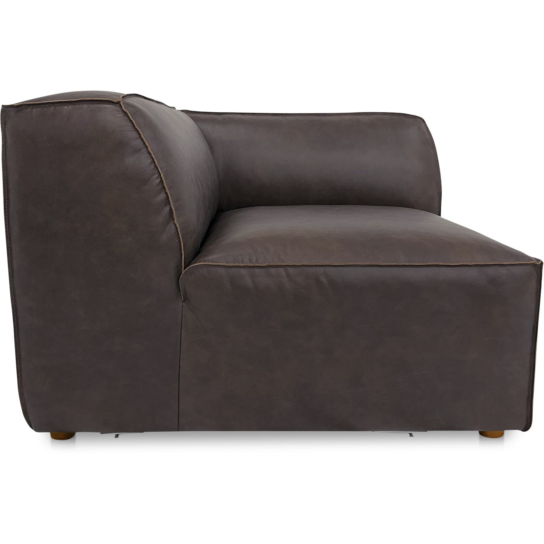 Form XQ Espresso Brown Leather Corner Chair