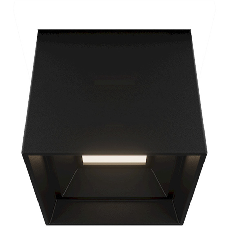 Downtown LED 3.5 inch Black Outdoor Flush Mount in 3000K, dweLED