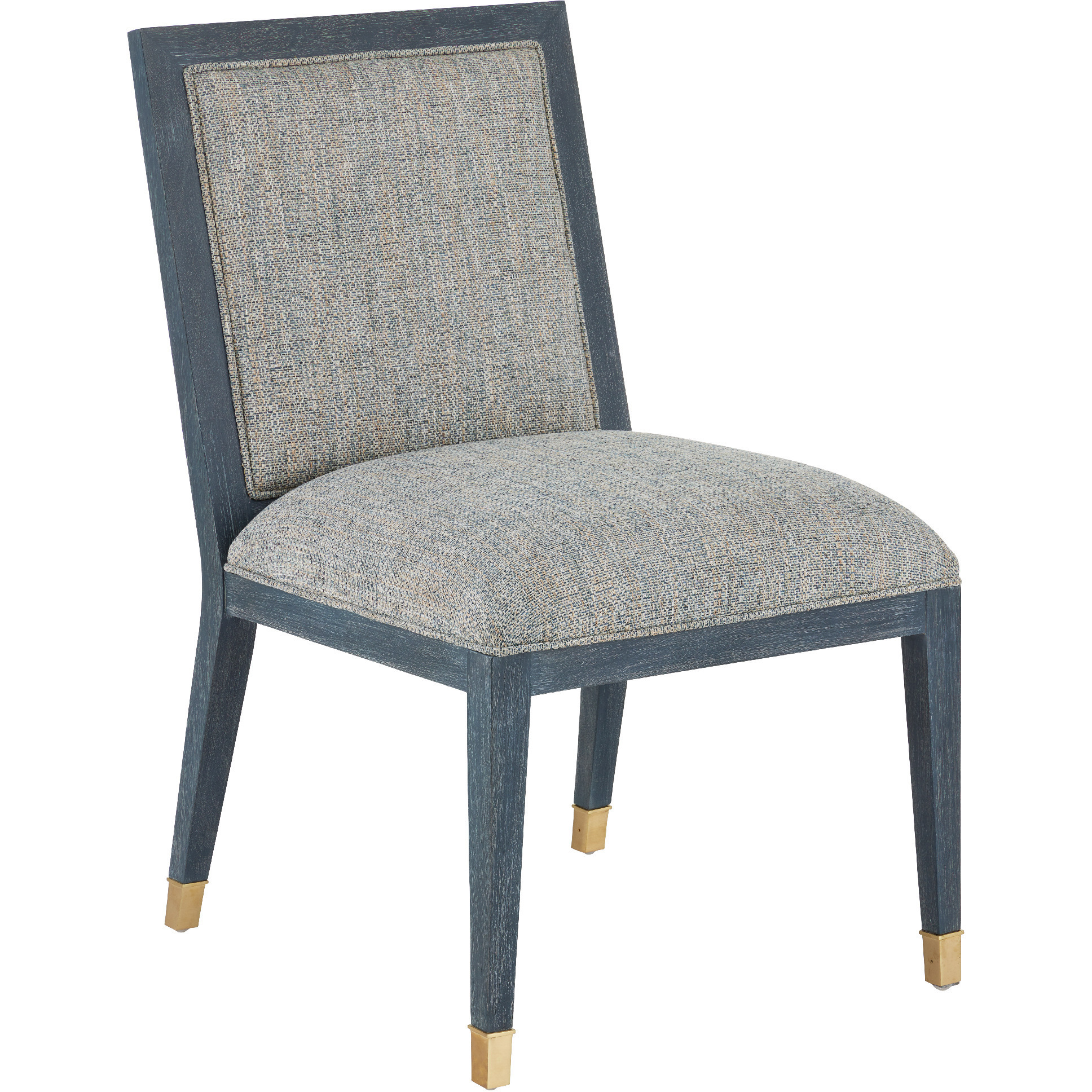 Santos Vintage Navy and Satin Brass and Barrett Dusk Side Chair