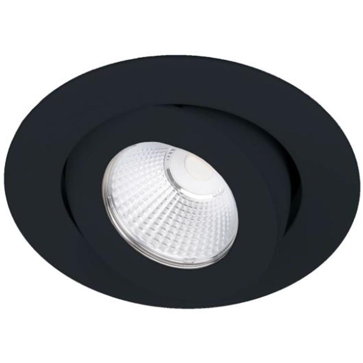 Ocularc Black Recessed Lighting in Flood, Warm Dim, Round
