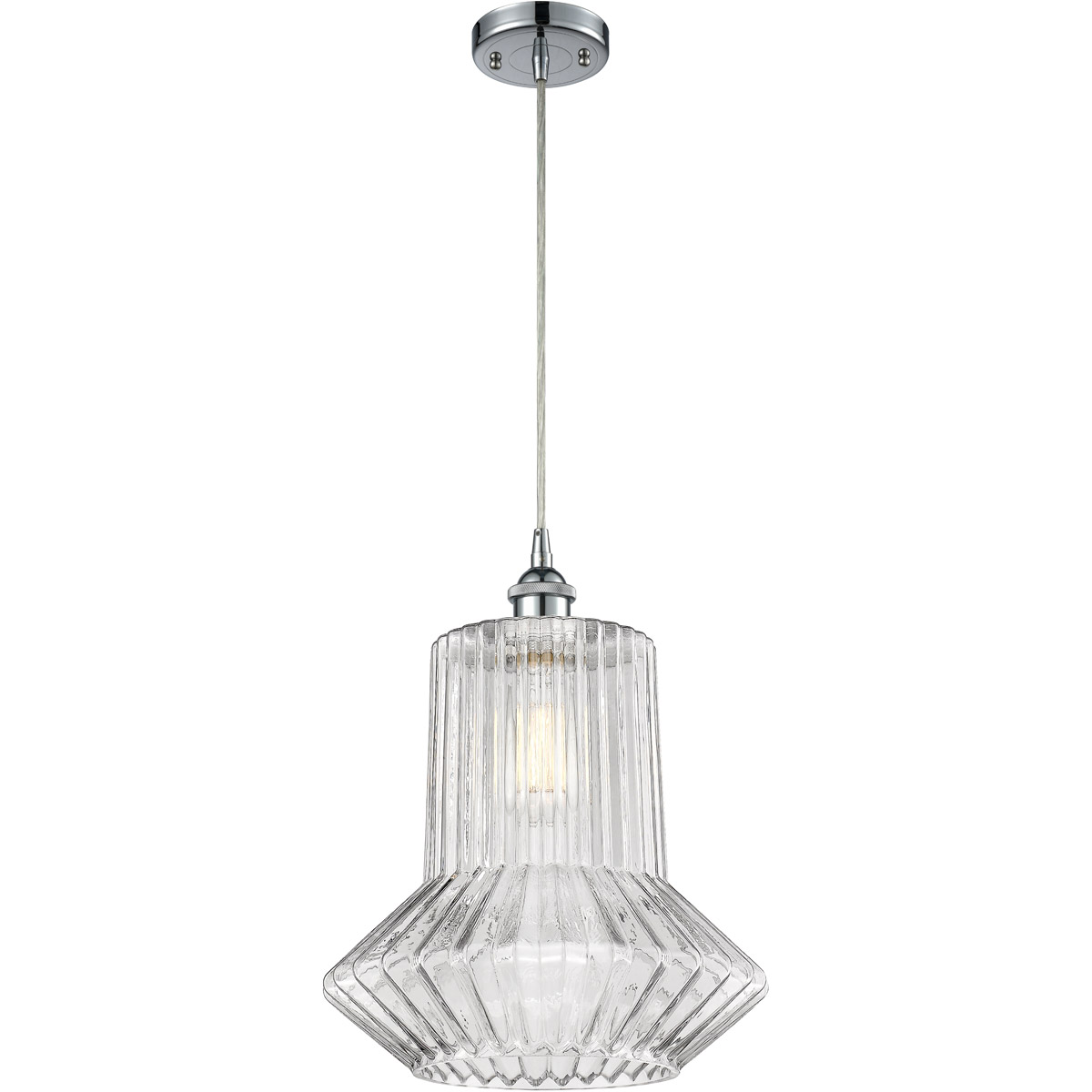Ballston Springwater 1 Light 12 inch Polished Chrome Pendant Ceiling Light, Ballston
