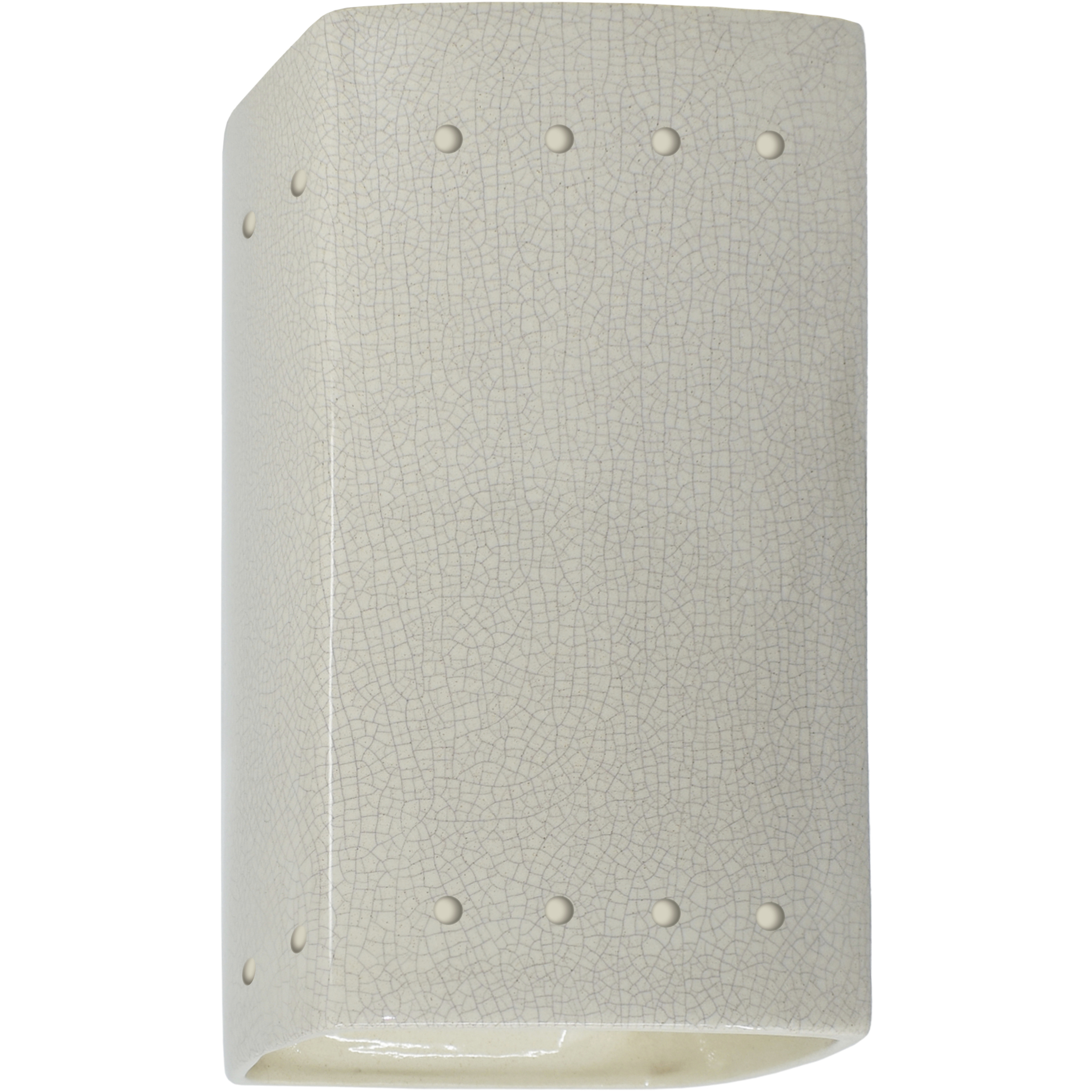 Ambiance Rectangle LED 5.25 inch White Crackle Wall Sconce Wall Light, Small