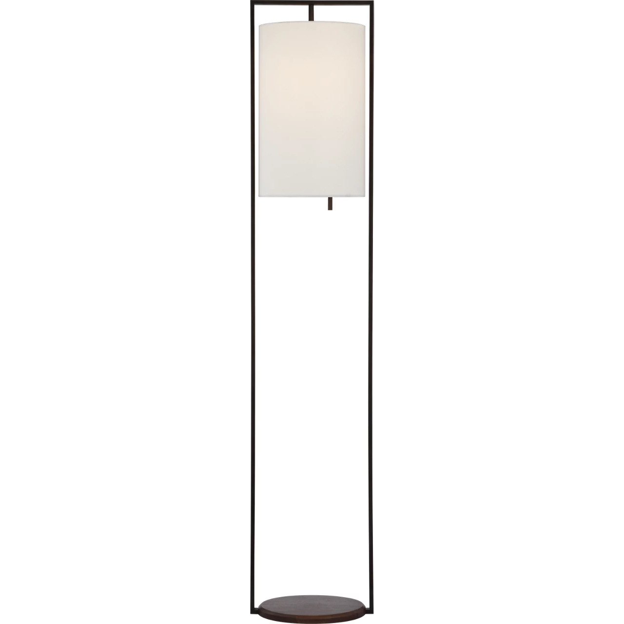 Ray Booth Zenz 58 inch 15 watt Warm Iron and Dark Walnut Floor Lamp Portable Light, Medium