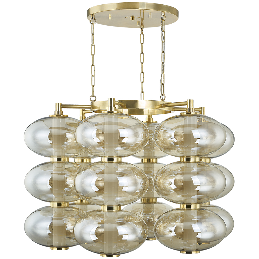 Toulouse LED 42 inch Vintage Brass Chandelier Ceiling Light