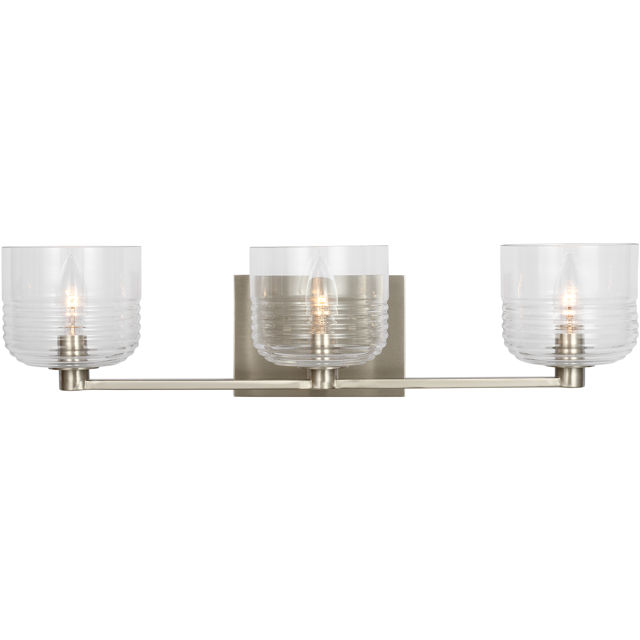Drew & Jonathan Lochdale 3 Light 24.25 inch Brushed Nickel Vanity Light Wall Light, Large