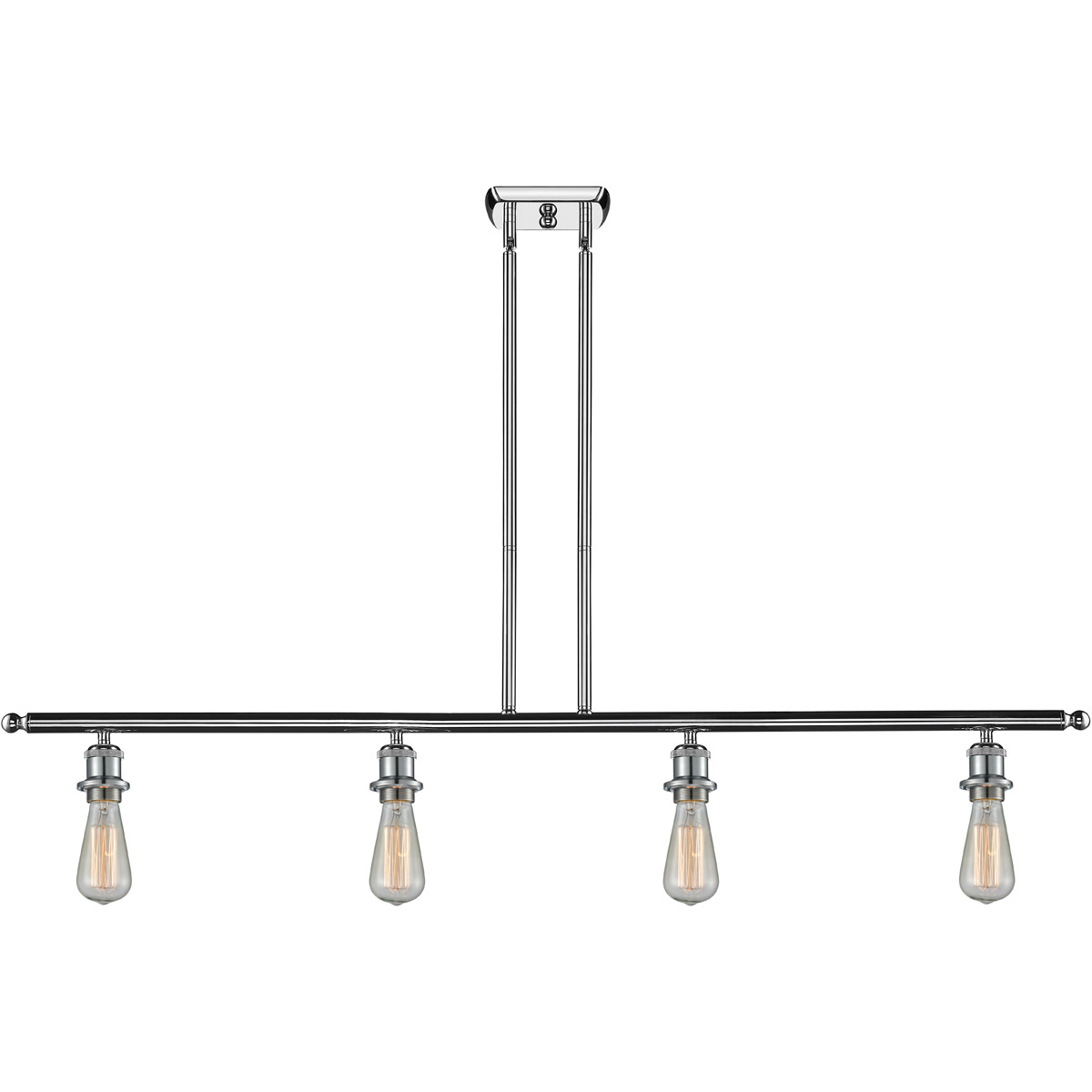 Ballston Bare Bulb 4 Light 48 inch Polished Chrome Island Light Ceiling Light, Ballston