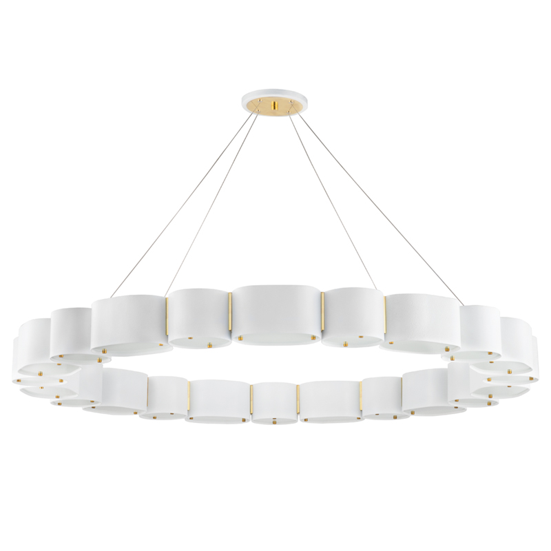 Opal 22 Light 50 inch Soft White/Vintage Brass Chandelier Ceiling Light