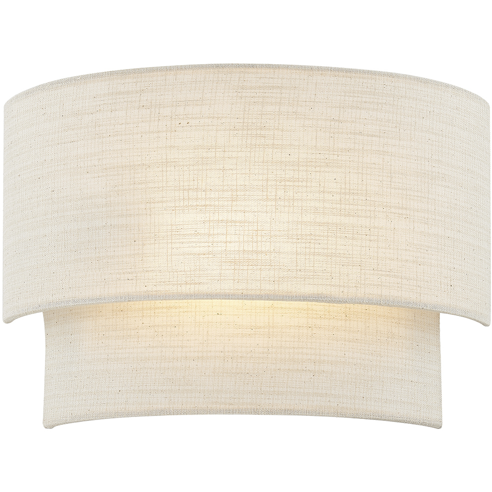 Textile Collection 1 Light 14 inch Cream and White ADA Wall Sconce Wall Light in 4" D x 14" W x 10" H, EVOLV