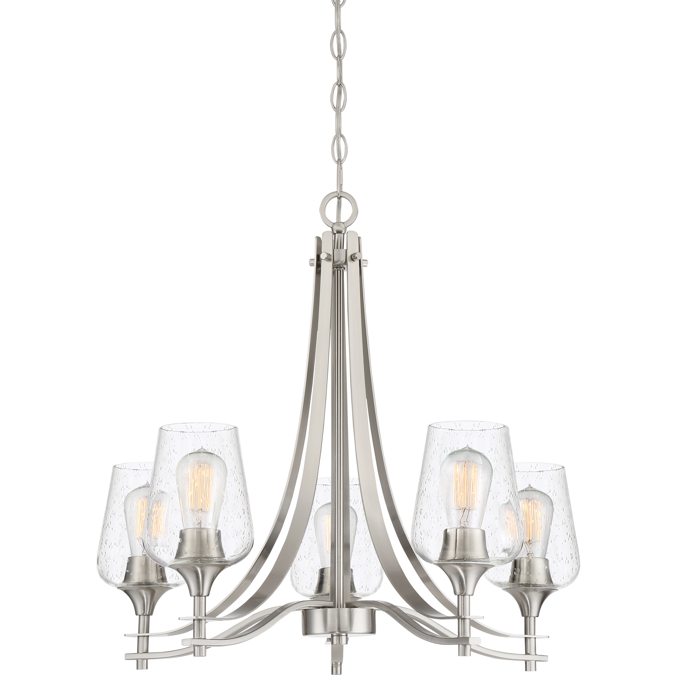 Towne 5 Light 25 inch Brushed Nickel Chandelier Ceiling Light