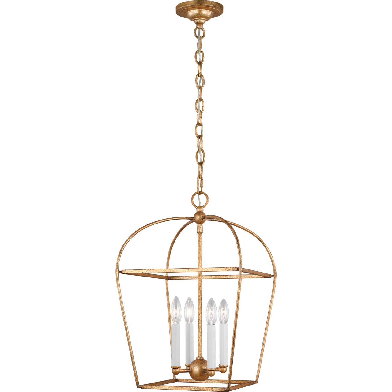 C&M by Chapman & Myers Stonington 4 Light 13.38 inch Antique Gild Hanging Lantern Ceiling Light