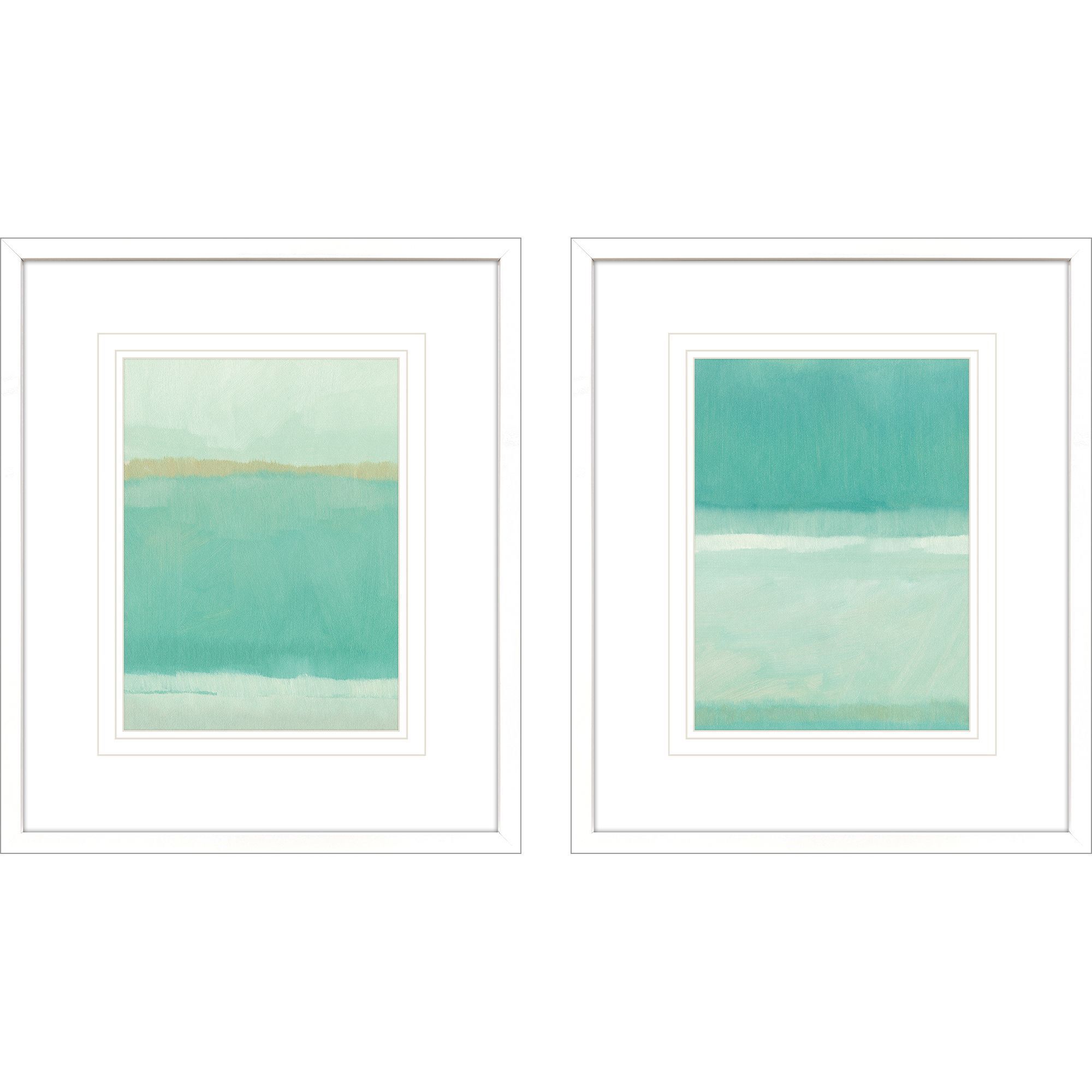 Verdigris Vista Blue and Turquoise Framed Art