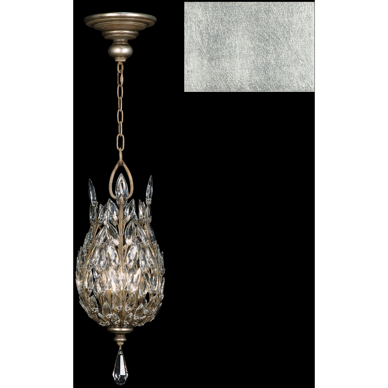 Crystal Laurel 3 Light 11 inch Silver Pendant Ceiling Light