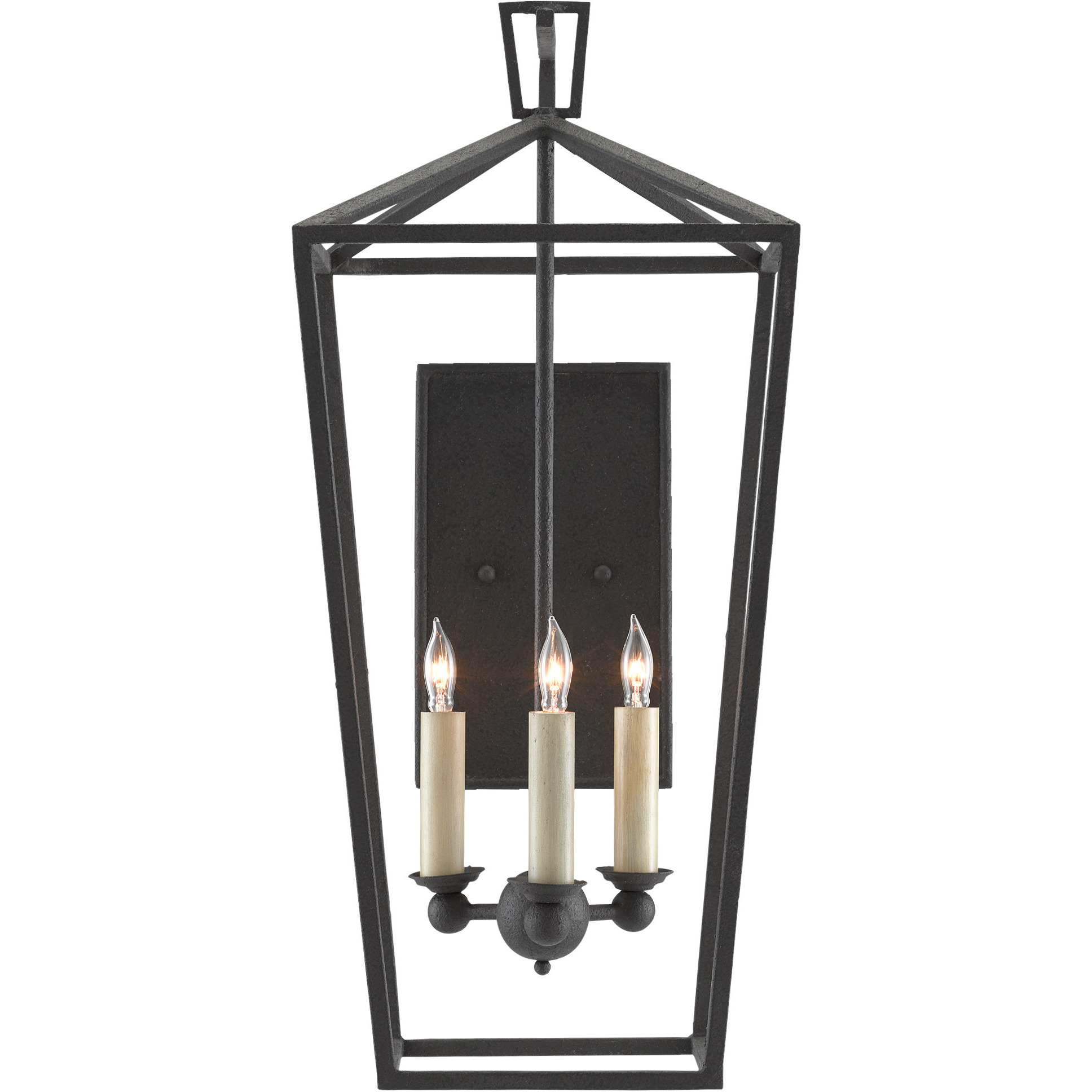 Denison 3 Light 10.75 inch Mole Black Wall Sconce Wall Light