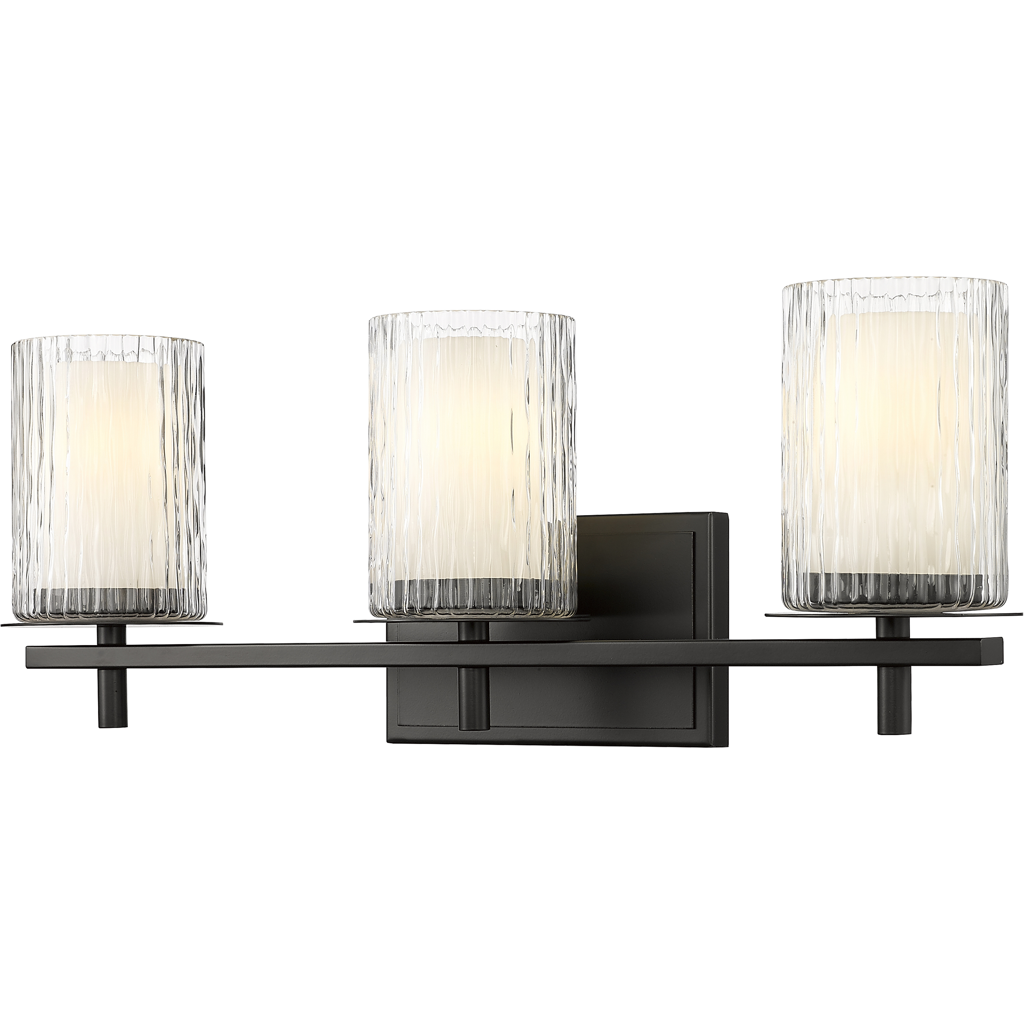 Grayson 3 Light 23 inch Matte Black Vanity Wall Light