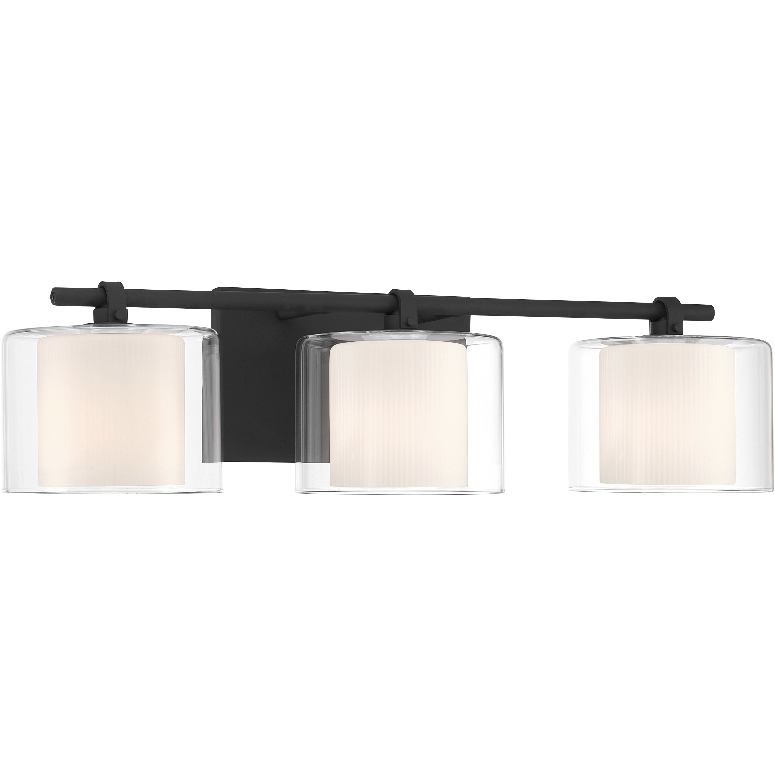 Seville 3 Light 22.75 inch Dark Matte Black Vanity Wall Light