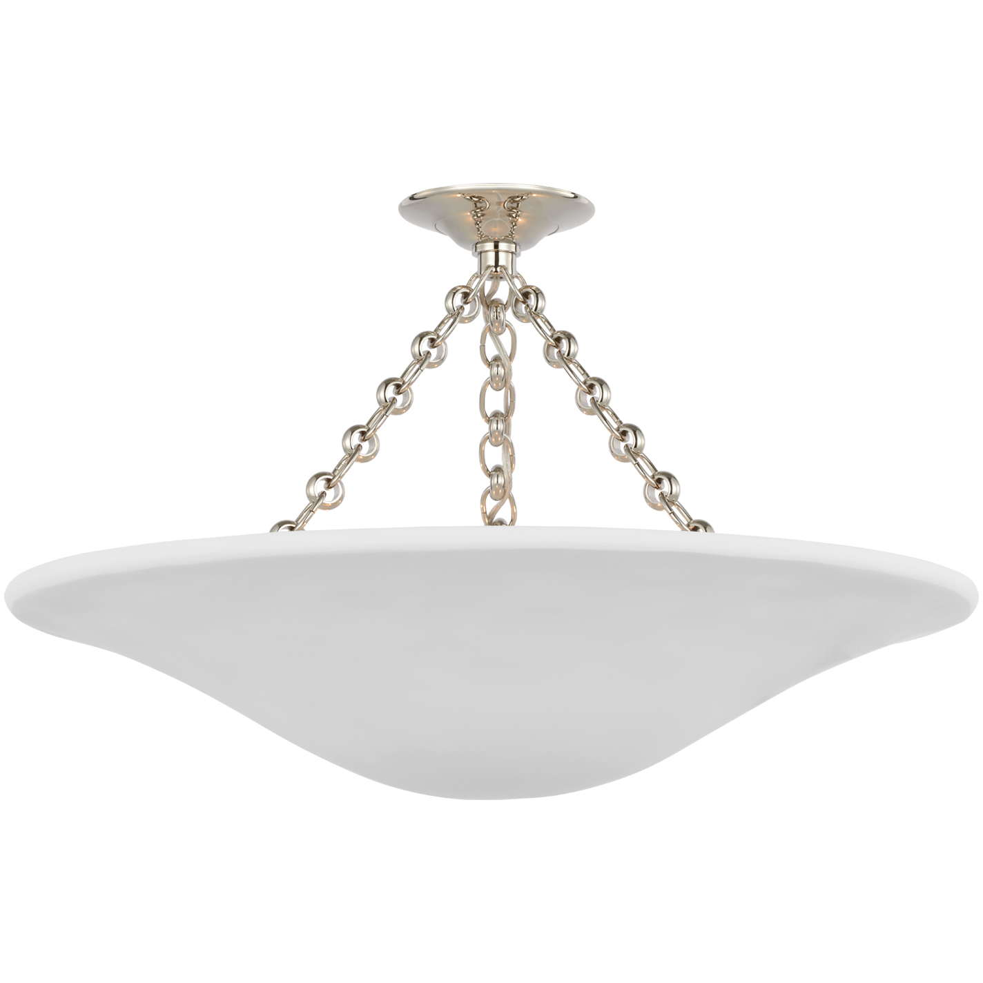 AERIN Mollino LED 24 inch Polished Nickel Semi-Flush Mount Ceiling Light