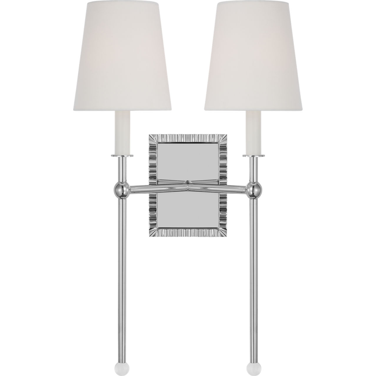 AH by Alexa Hampton Baxley 2 Light 13 inch Polished Nickel Sconce Wall Light