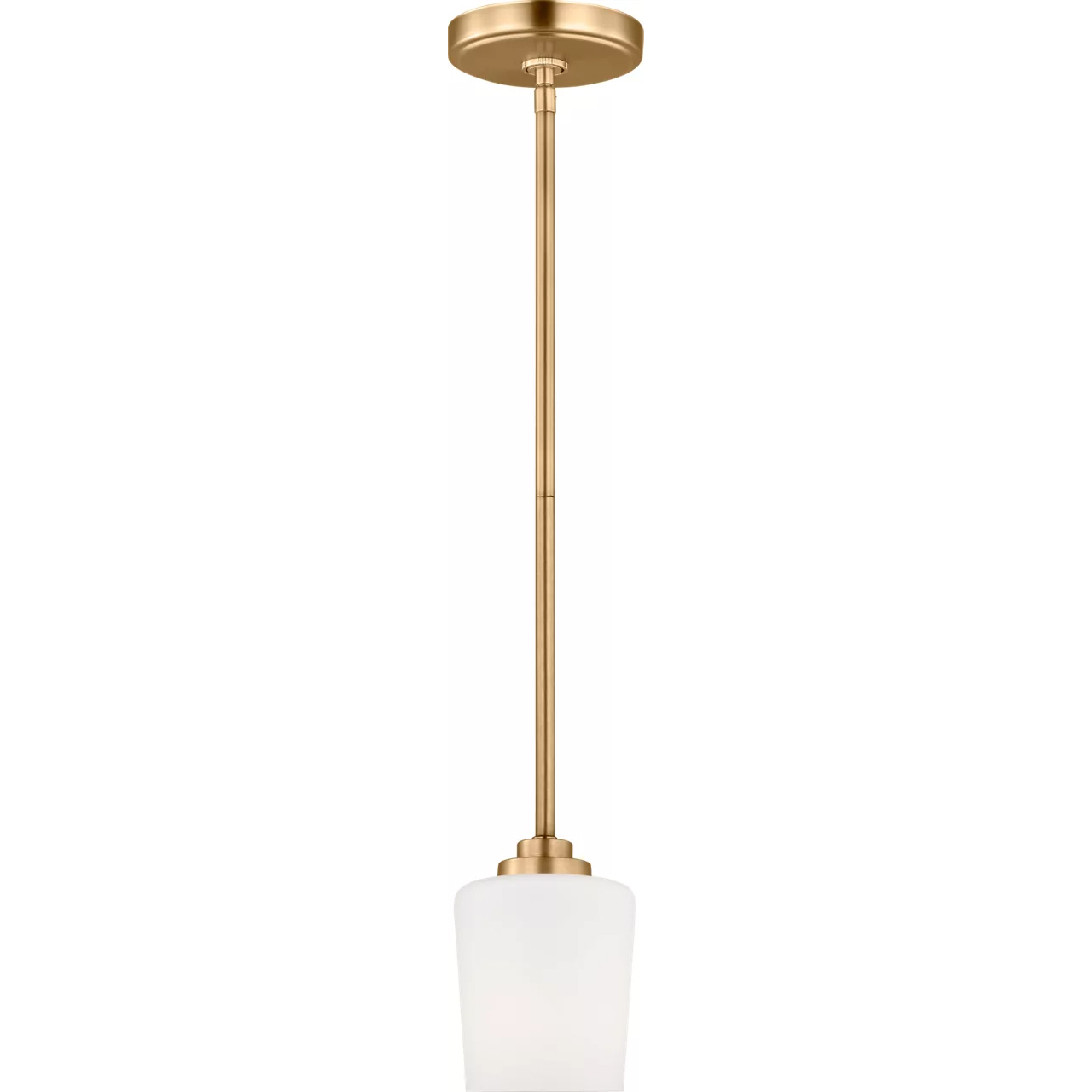 Windom 1 Light 4.25 inch Satin Brass Pendant Ceiling Light