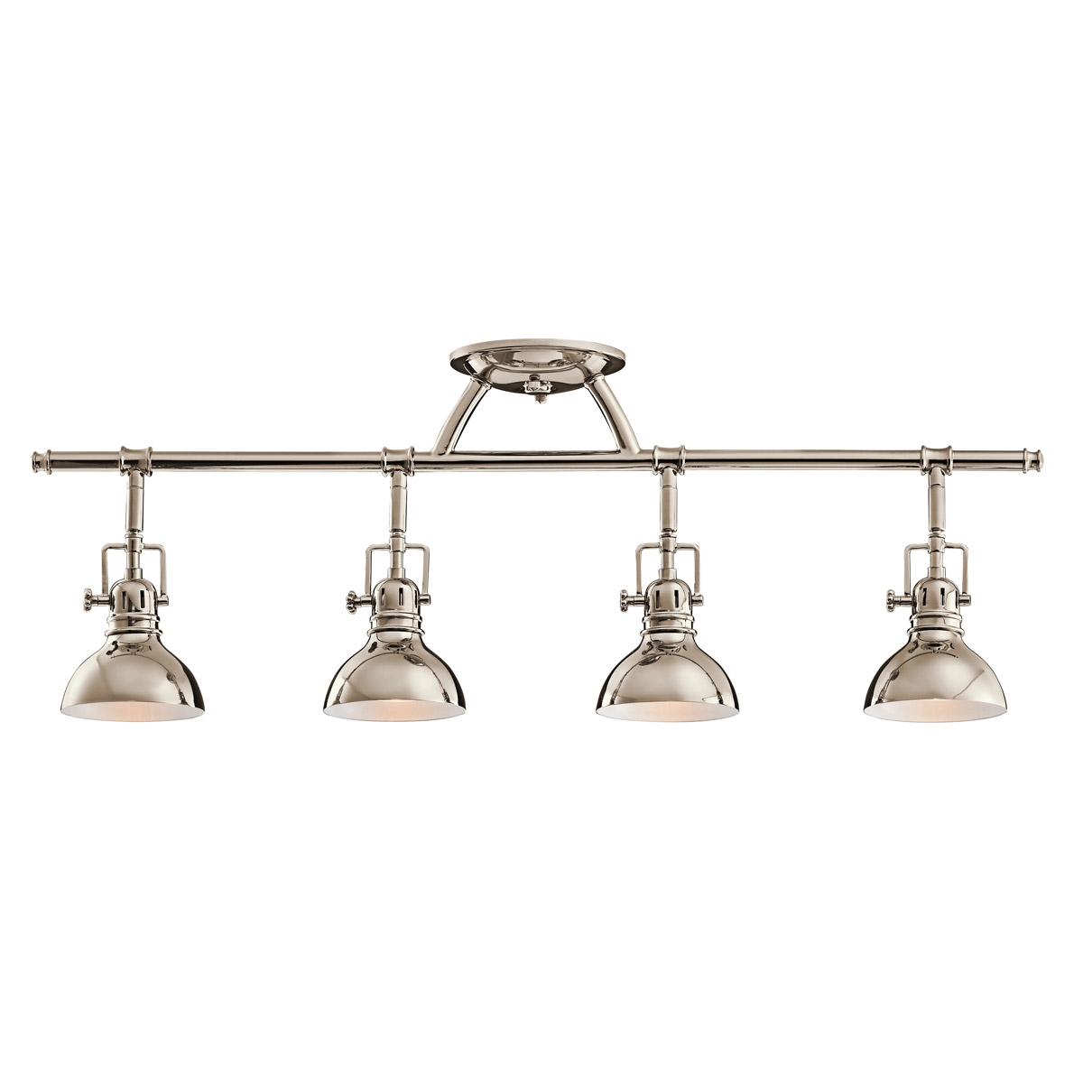 Hatteras Bay 4 Light 120 Polished Nickel Rail Light Ceiling Light