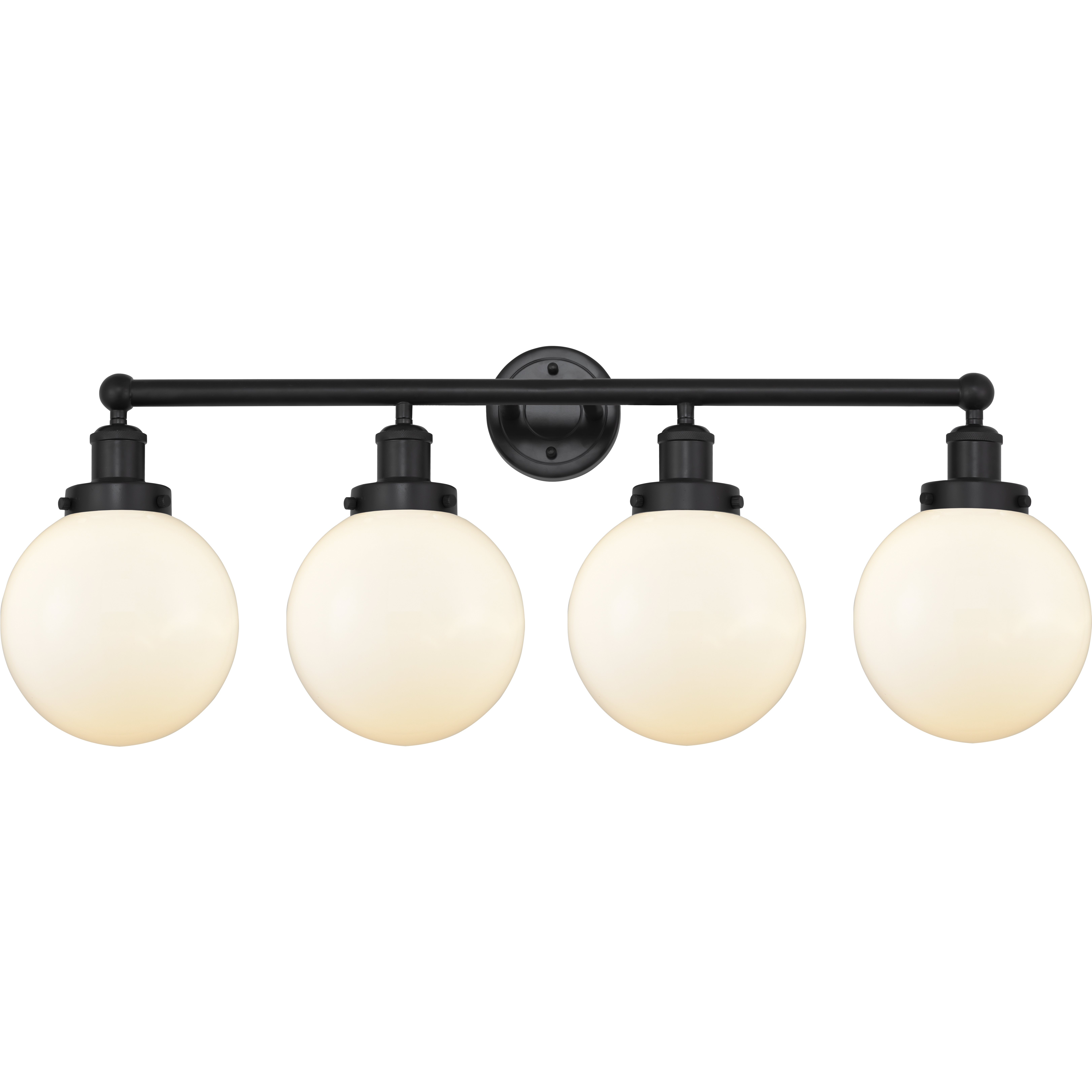 Beacon 4 Light 33.5 inch Matte Black Bath Vanity Light Wall Light