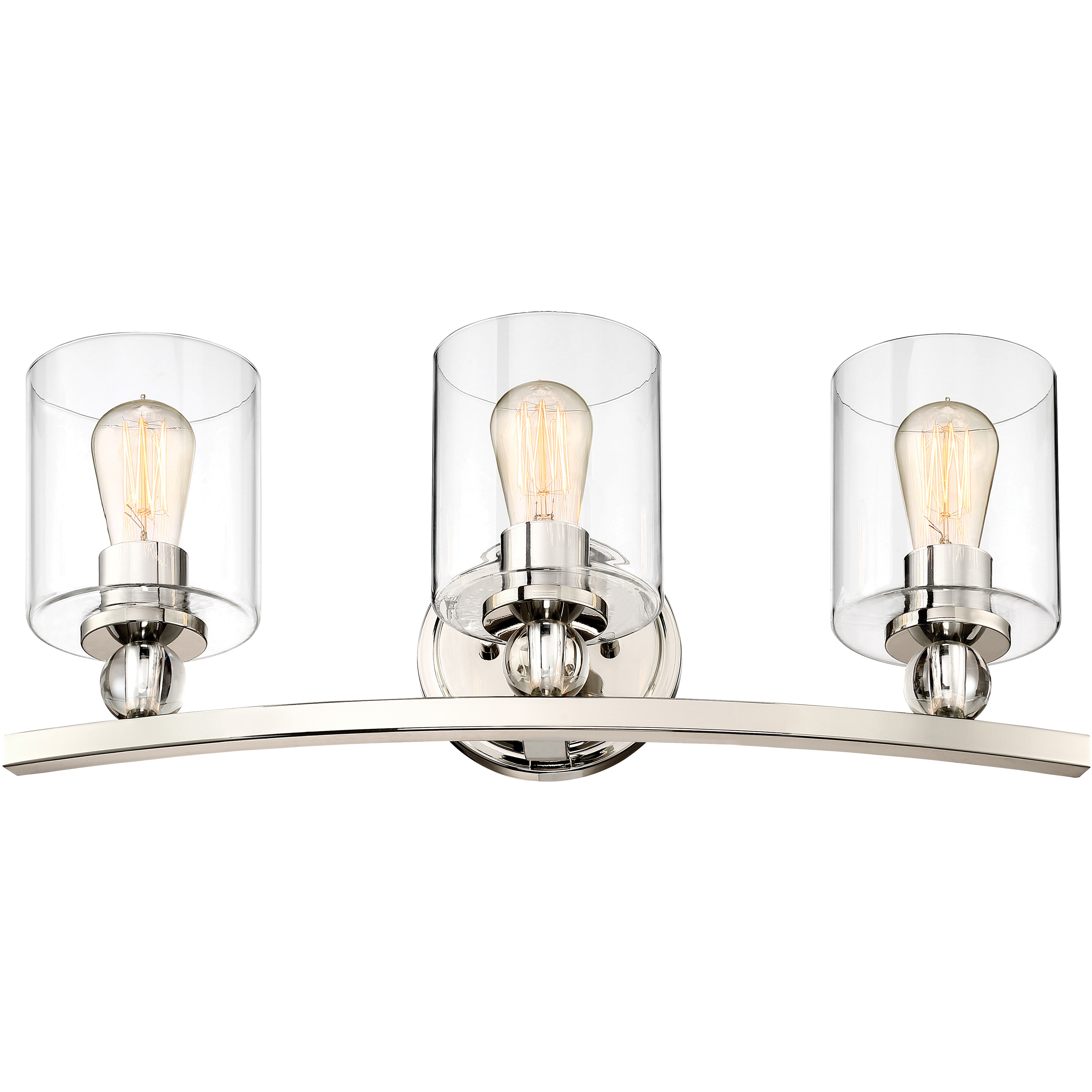Studio 5 3 Light 24 inch Polished Nickel Bath Light Wall Light