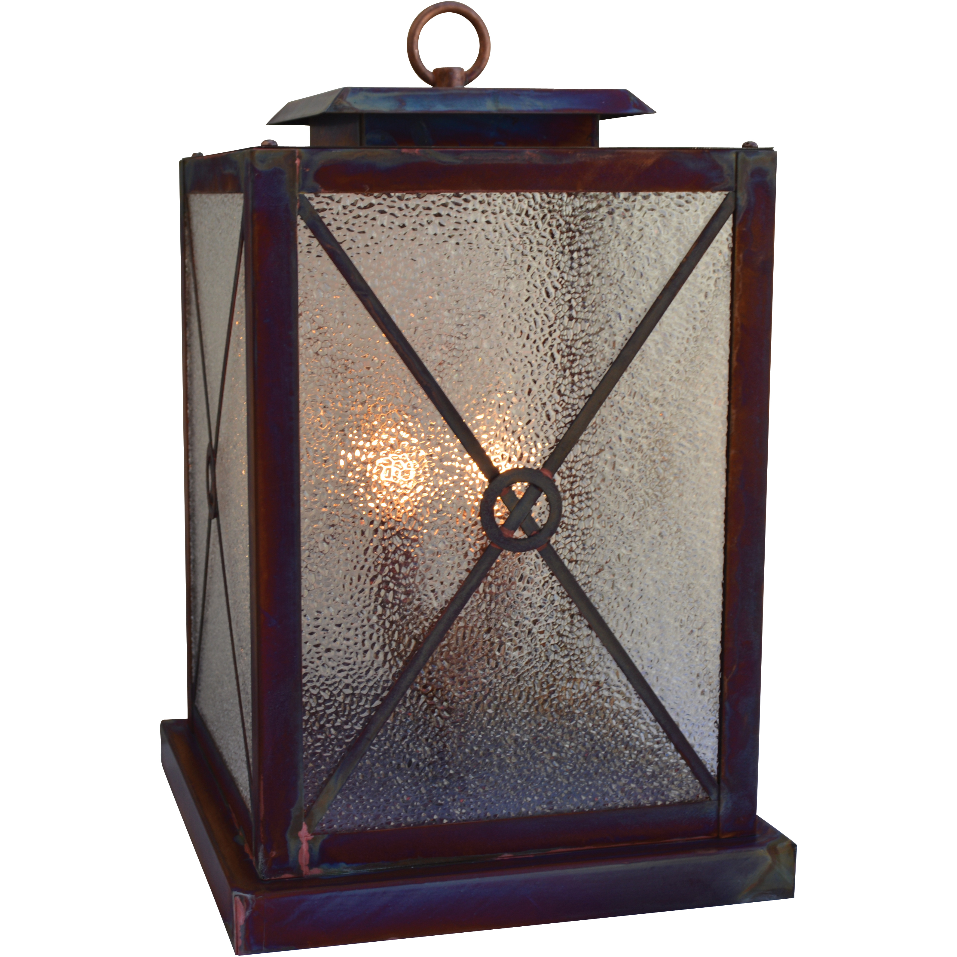 Exeter 2 Light 16.5 inch Verdigris Patina Column Mount in White Opalescent