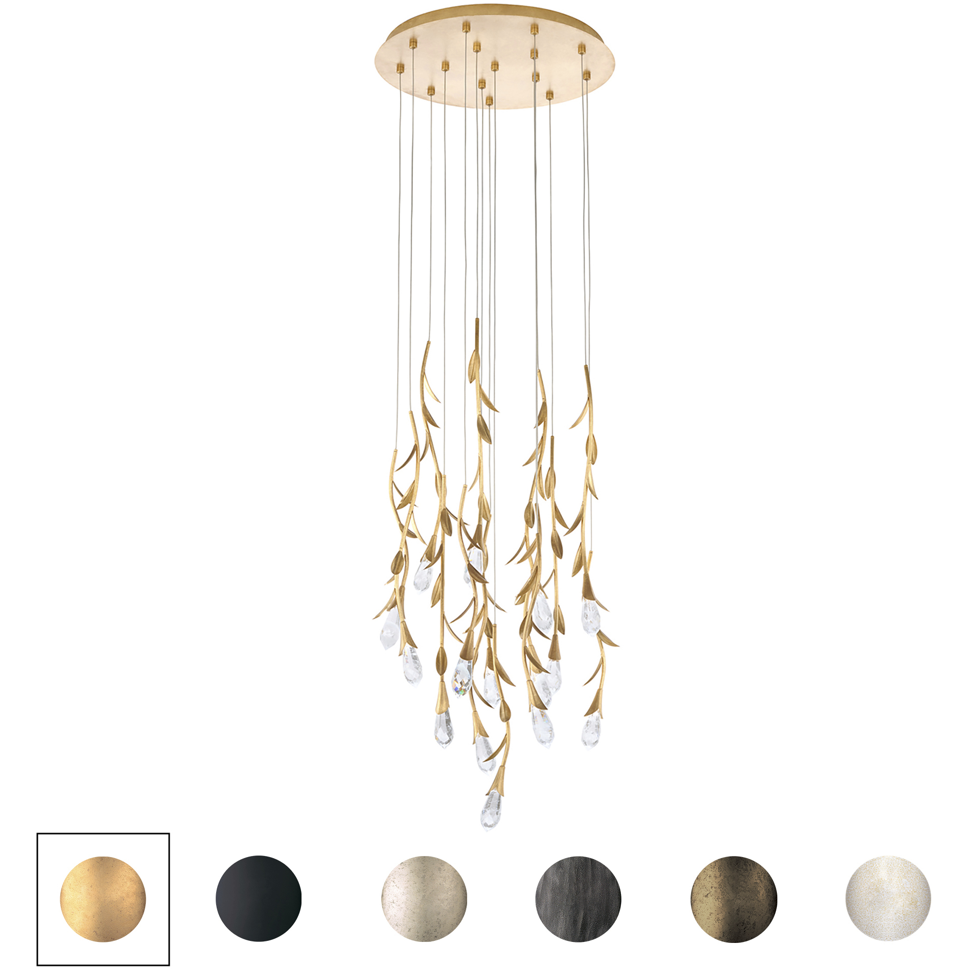 Signature Secret Garden LED 23 inch French Lace Multi-Light Pendant Ceiling Light