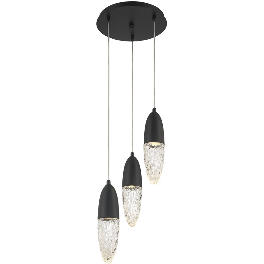 Ecrou 3 Light 12.25 inch Black Chandelier Ceiling Light