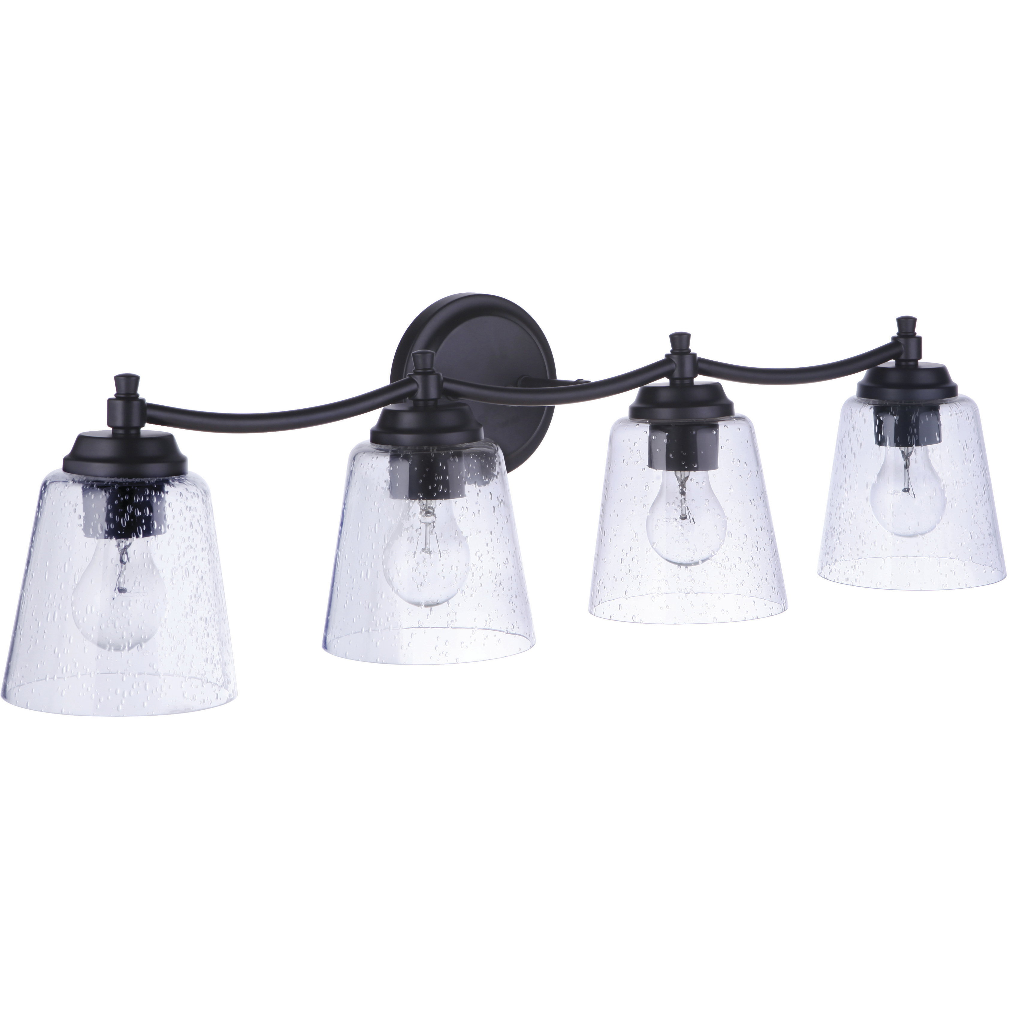Tyler 4 Light 31 inch Flat Black Vanity Light Wall Light