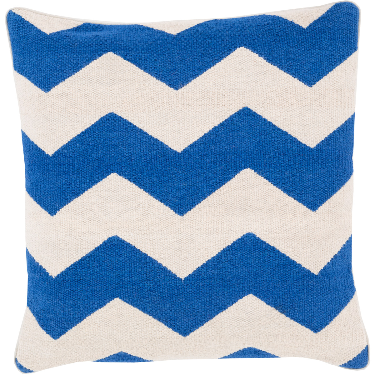 Bold Geo 18 inch Ivory, Bright Blue Pillow Kit