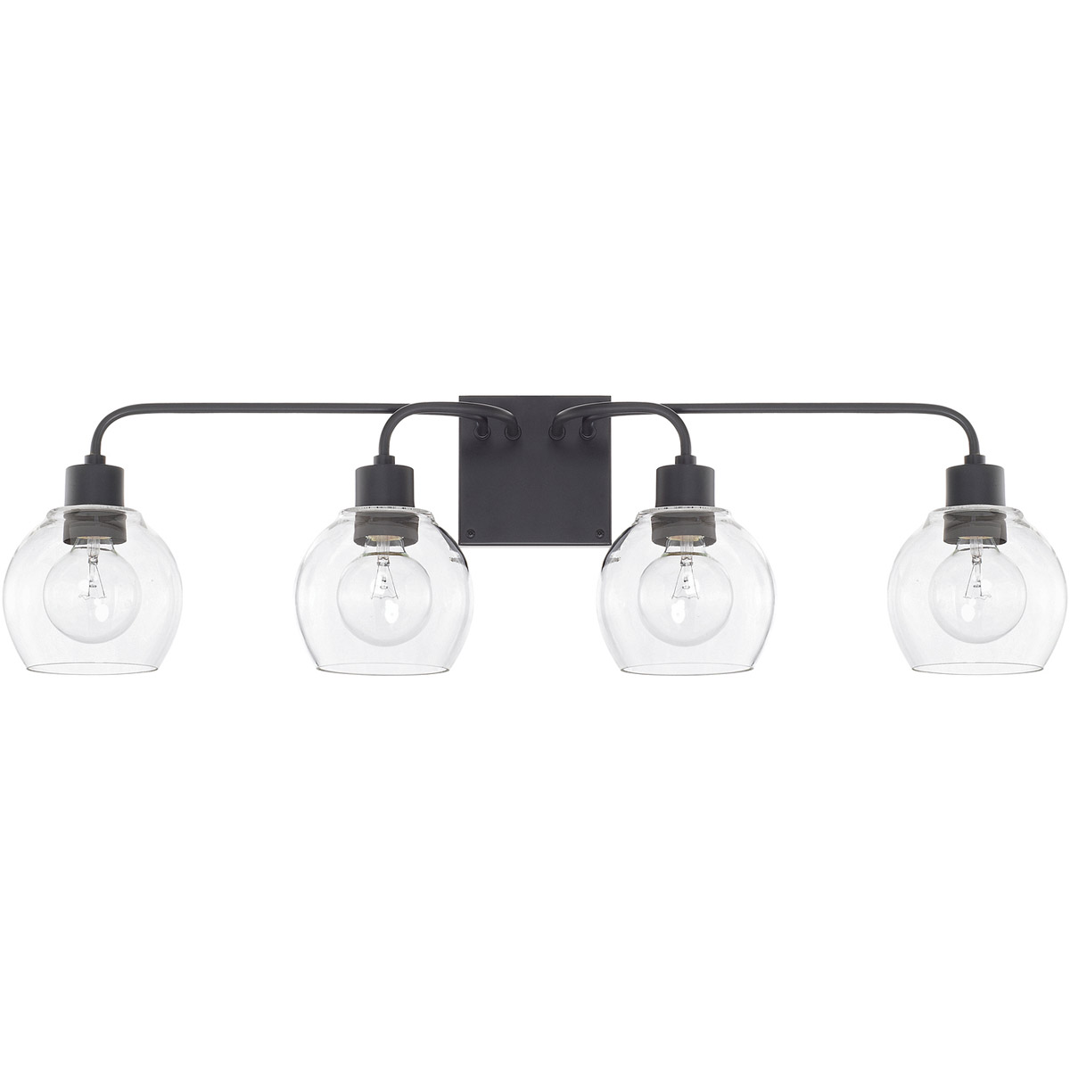 Tanner 4 Light 34 inch Matte Black Vanity Light Wall Light