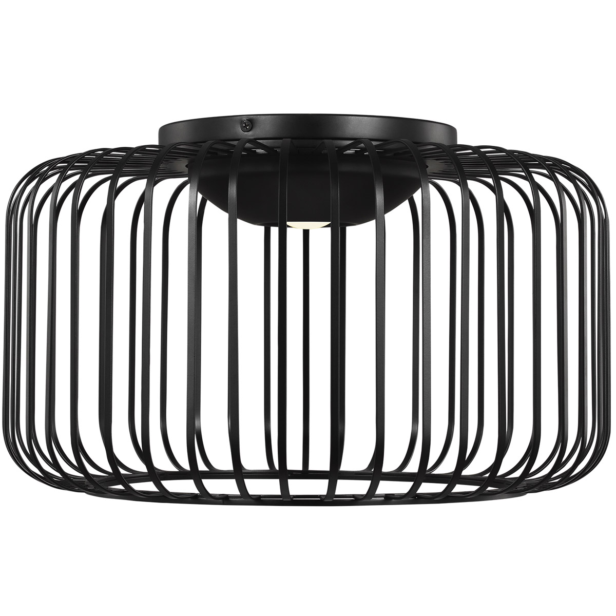 Sean Lavin Kai LED 15 inch Nightshade Black Flush Mount Ceiling Light, Integrated LED