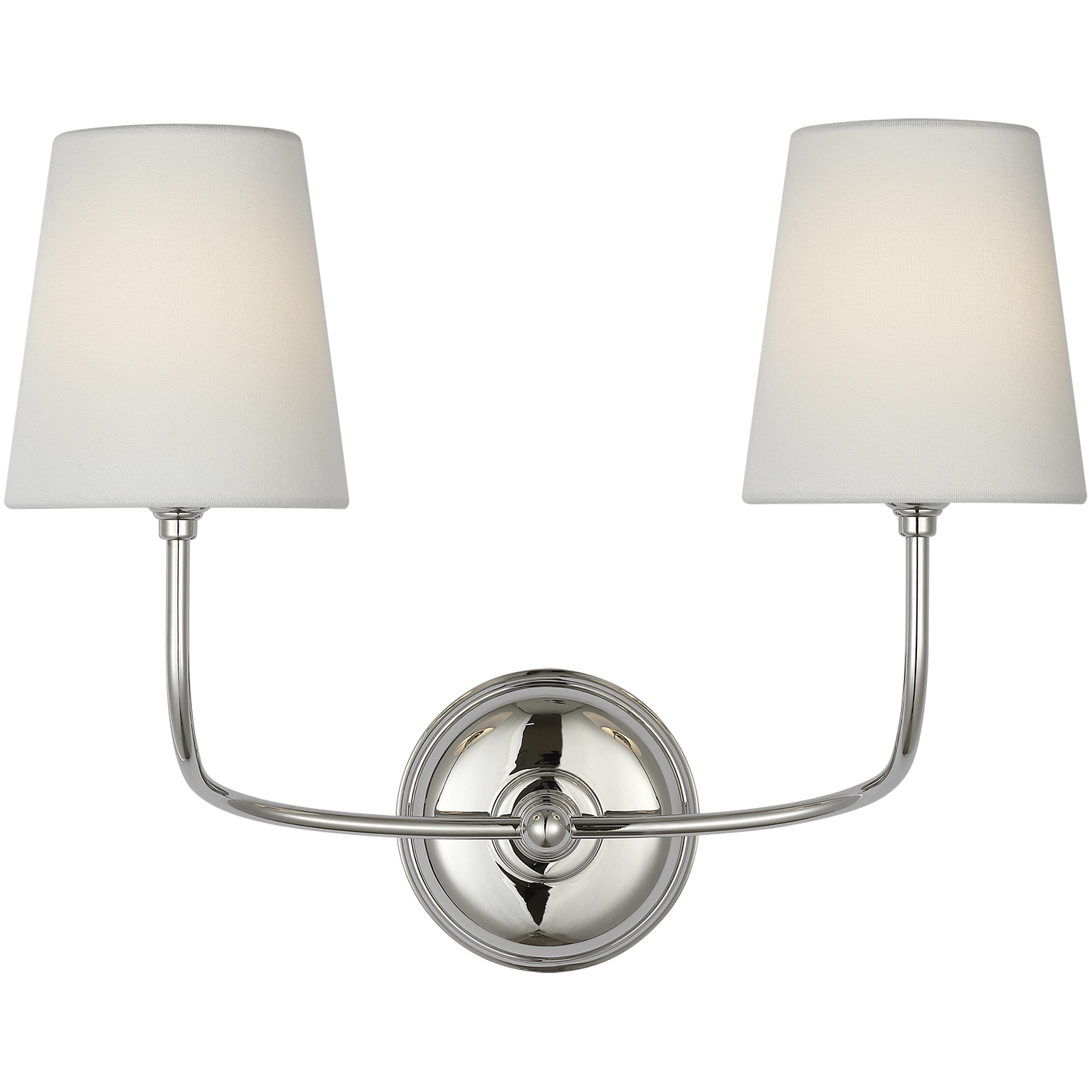 Thomas O'Brien Vendome LED 18.75 inch Polished Nickel Cordless Double Sconce Wall Light