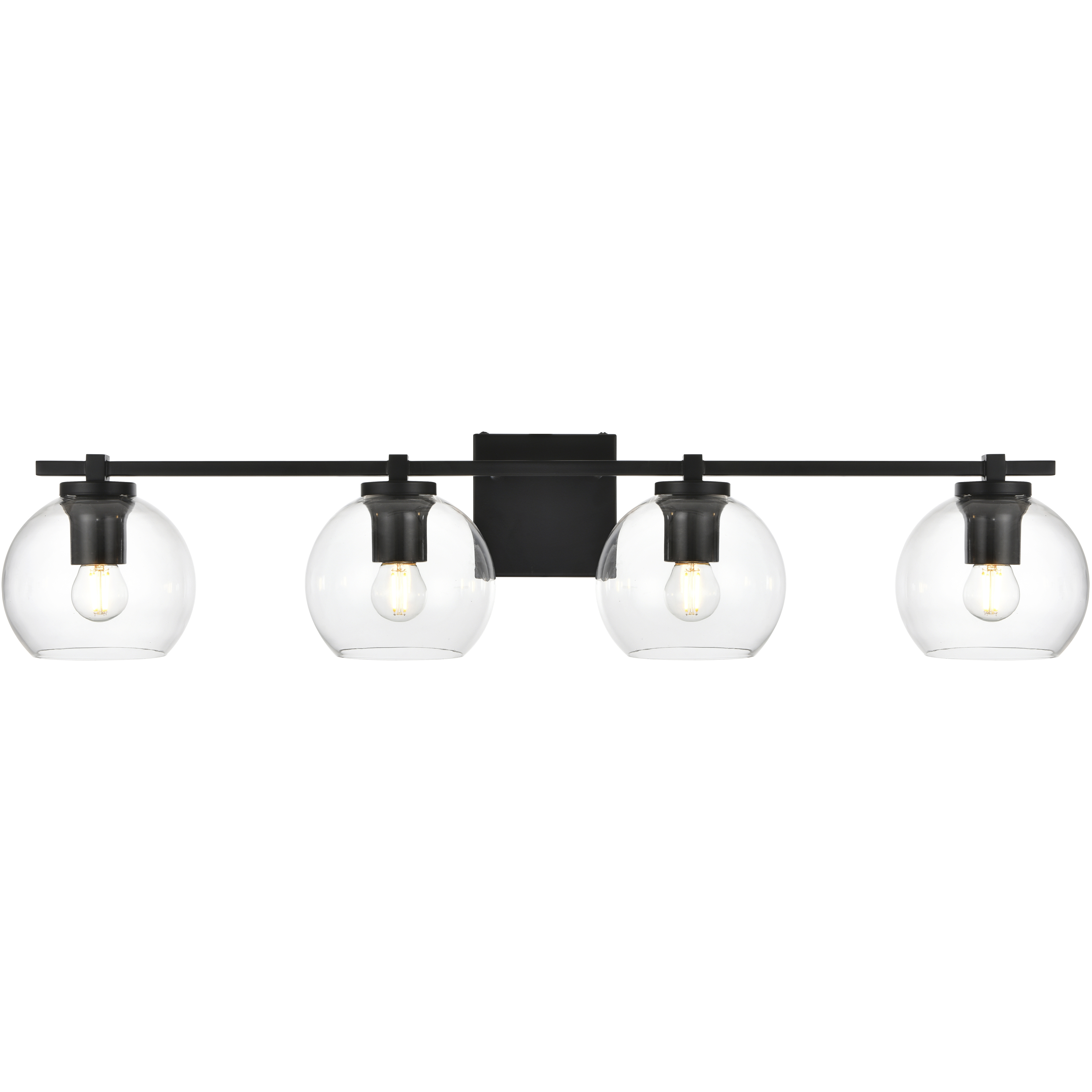 Juelz 4 Light 34 inch Black Bath Sconce Wall Light