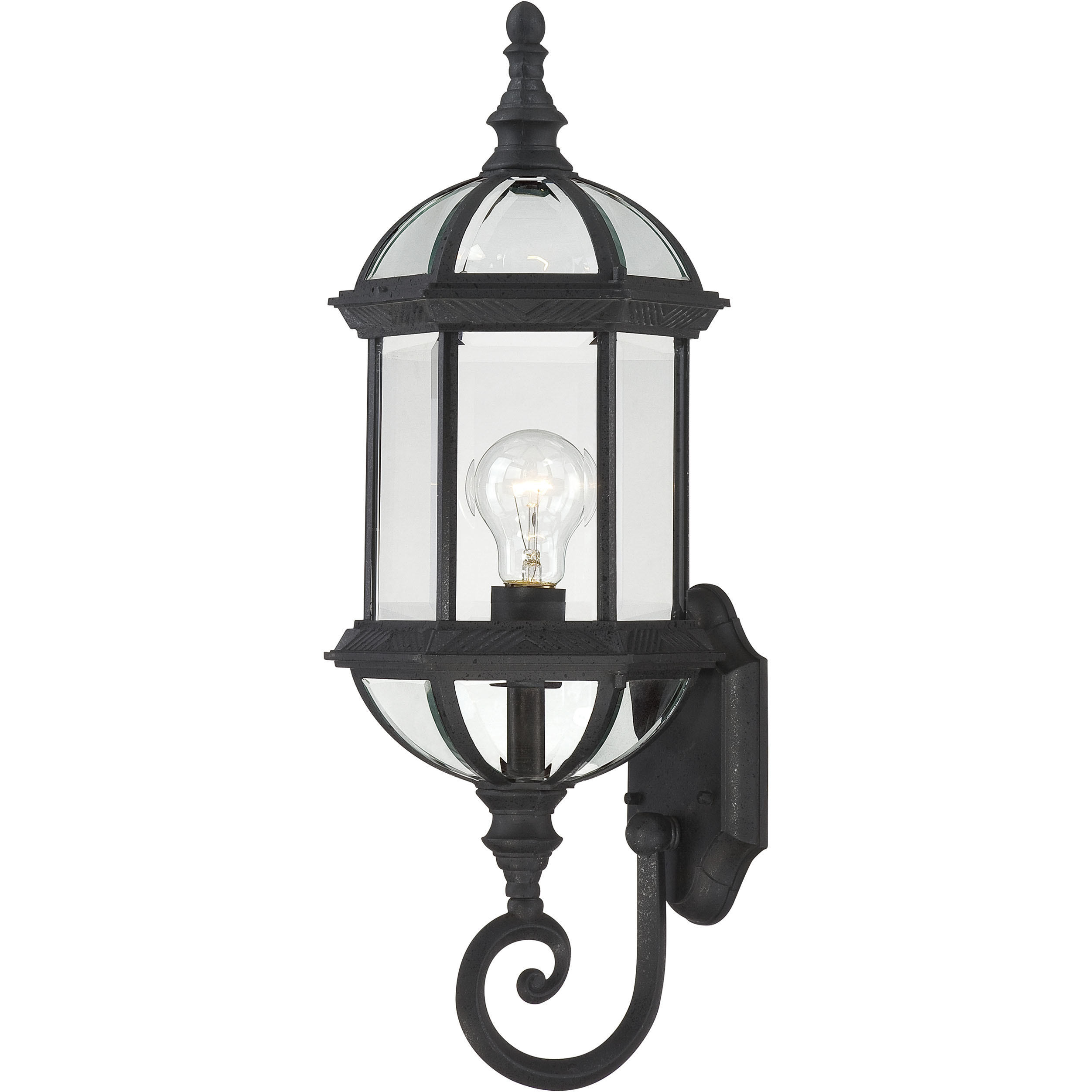 Boxwood 1 Light 22 inch Textured Black Outdoor Wall Lantern
