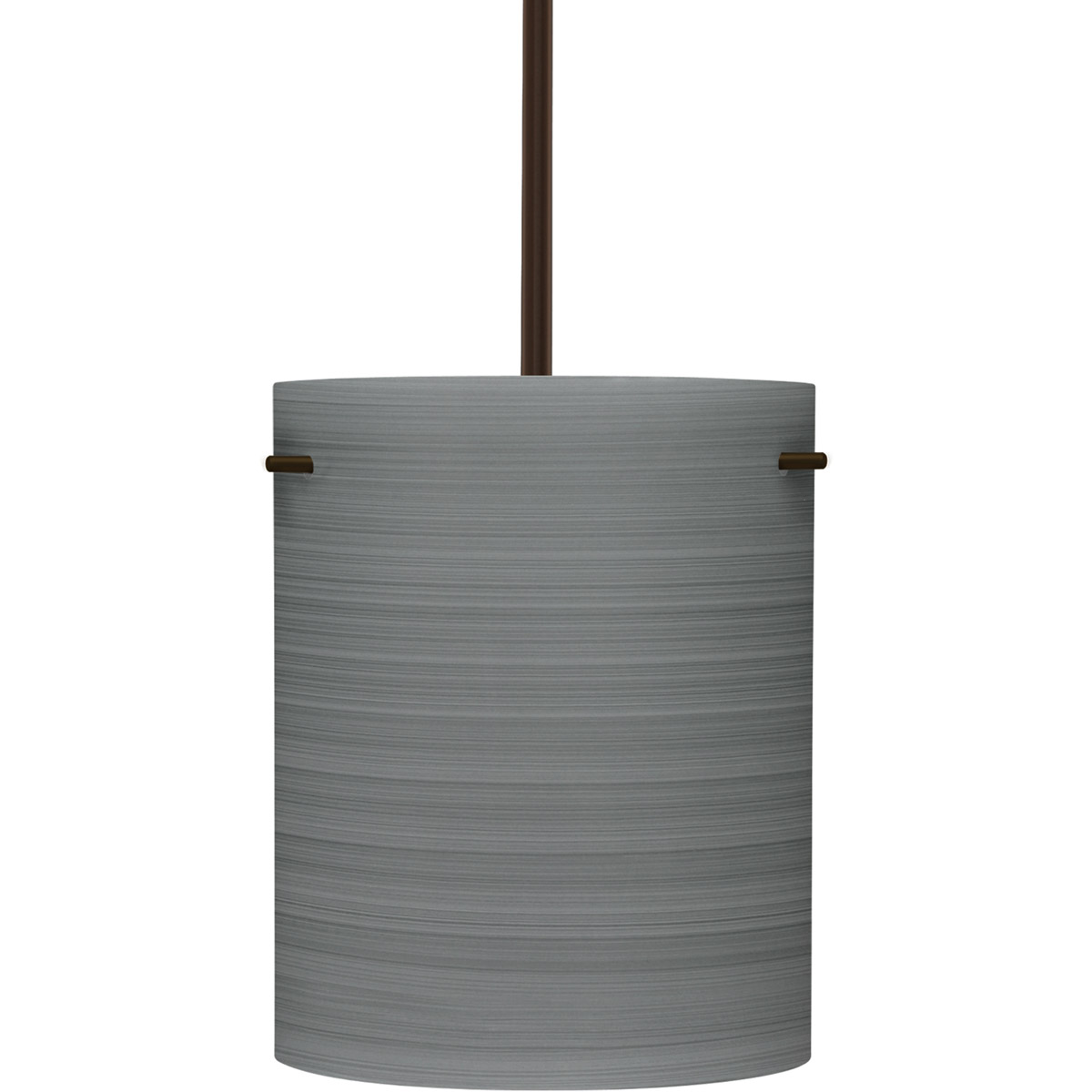 Tamburo 8 1 Light Bronze Stem Pendant Ceiling Light in Incandescent, Titan Glass