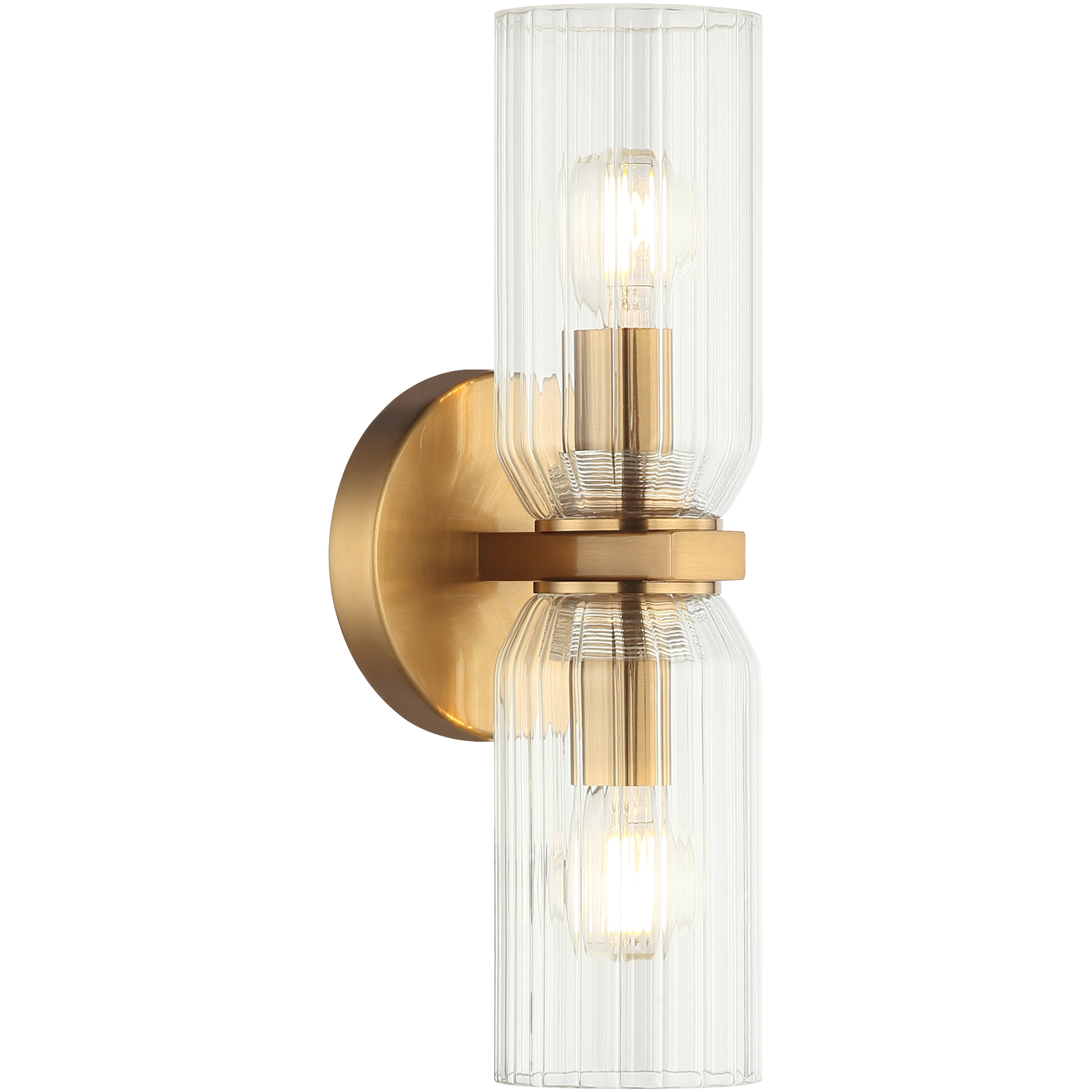 Matteo Lighting Westlock 2 Light 4.38 inch Aged Gold Brass Wall Sconce Wall Light W34012AG - Open Box