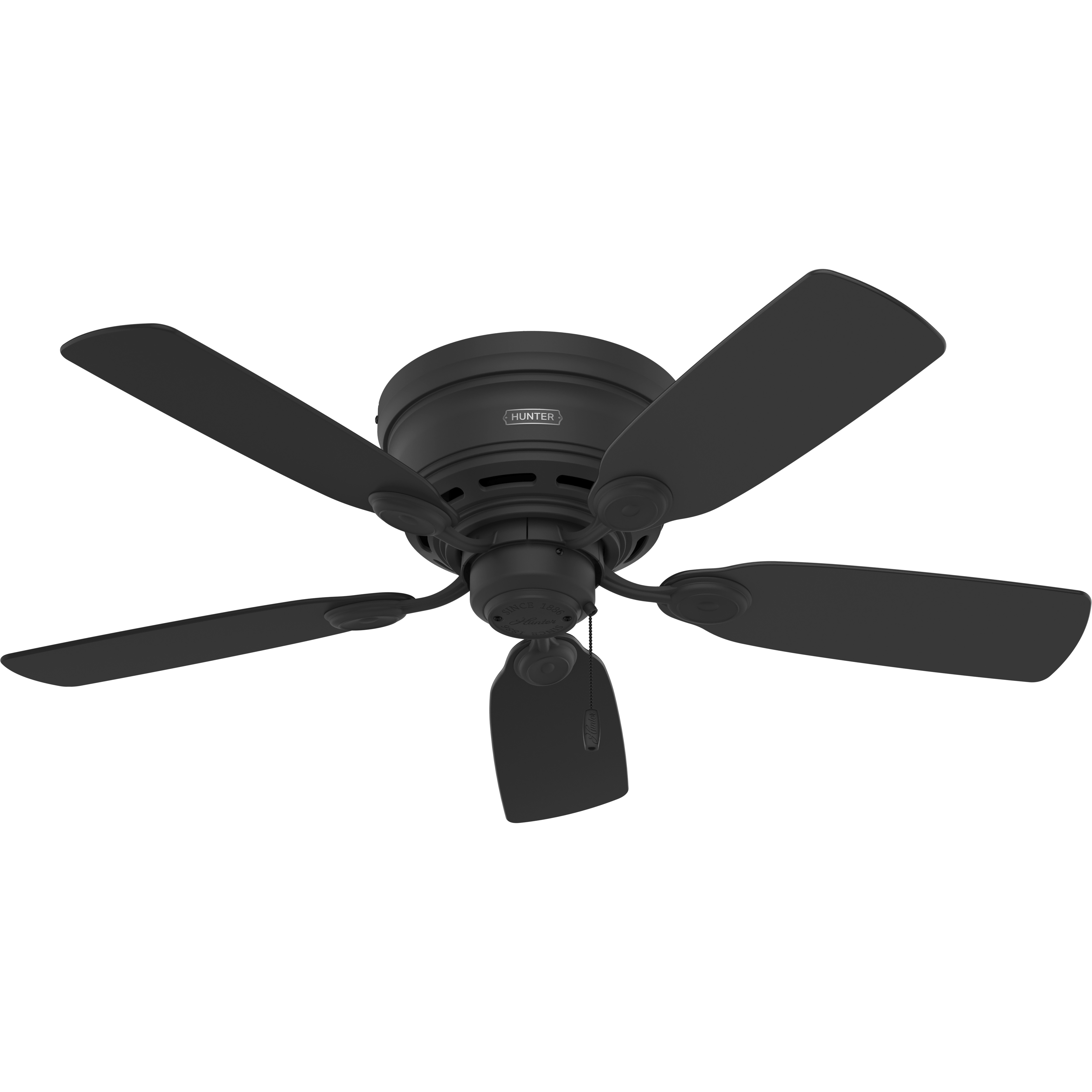 ＊ sun sun⭐️ ＊ Hunter Fan 52392 Low Profile 42 inch Matte Black with Matte Black