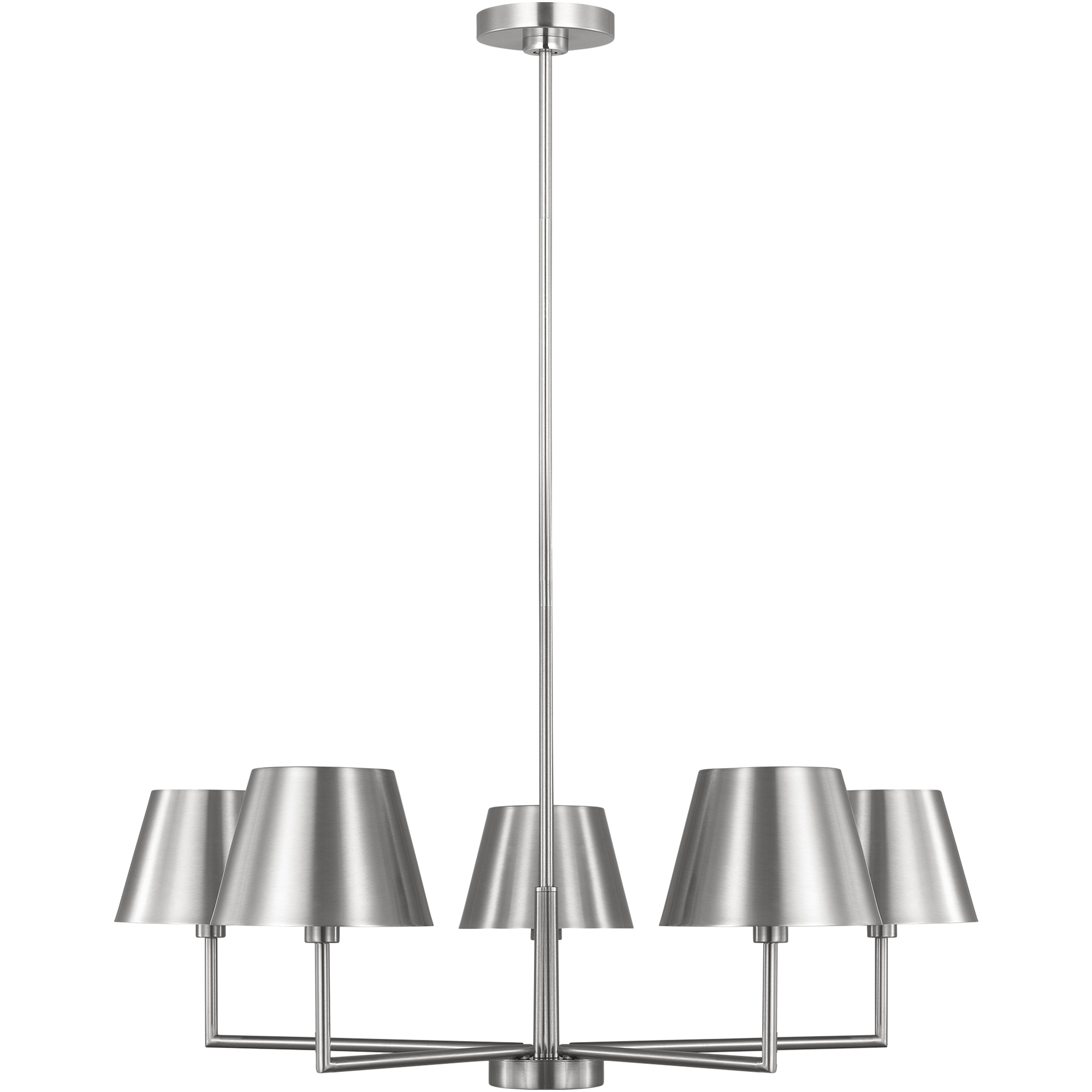 Drew & Jonathan Ender 5 Light 32.63 inch Brushed Nickel Chandelier Ceiling Light, Medium