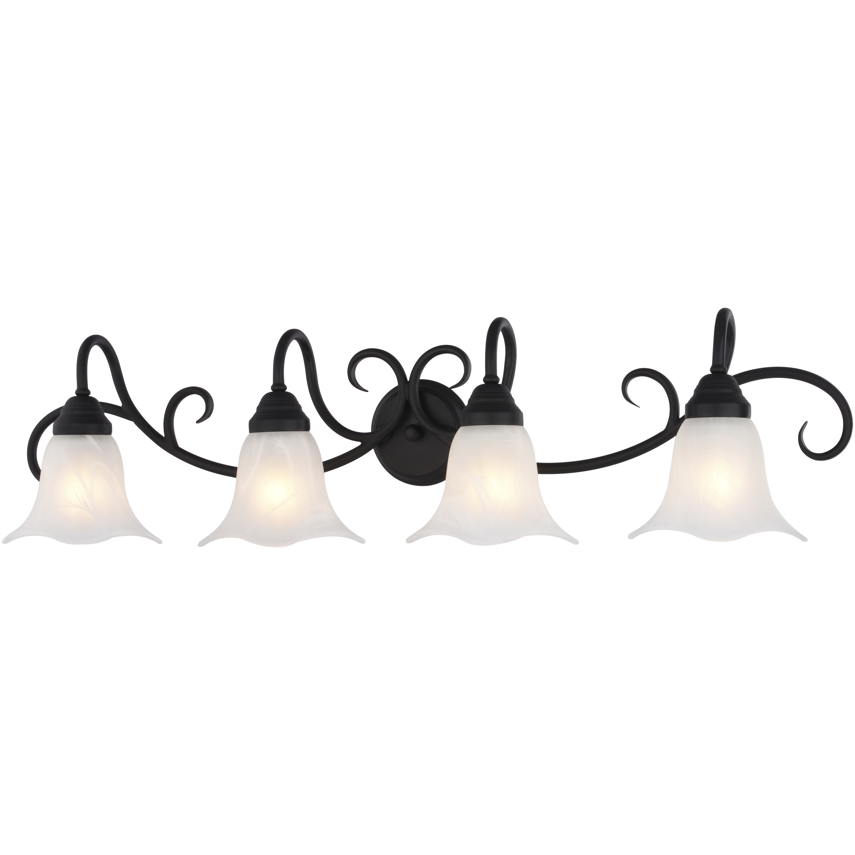 Bella 4 Light 37.5 inch Matte Black Bathroom Light Wall Light