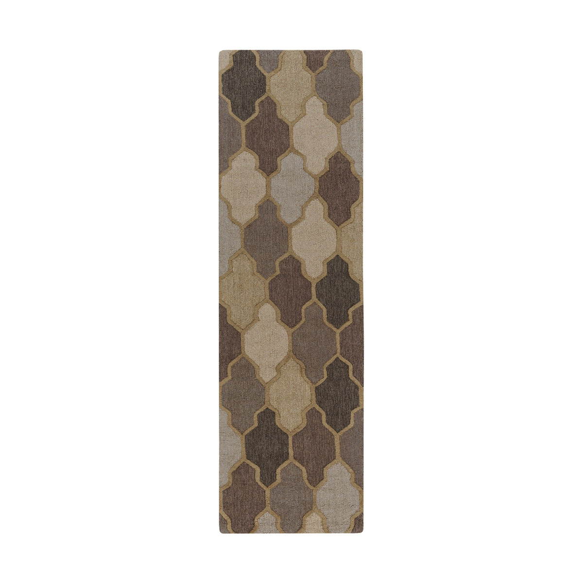 Pollack 120 X 27 inch Khaki/Camel/Medium Gray/Light Gray/Taupe/Tan Rugs, Runner