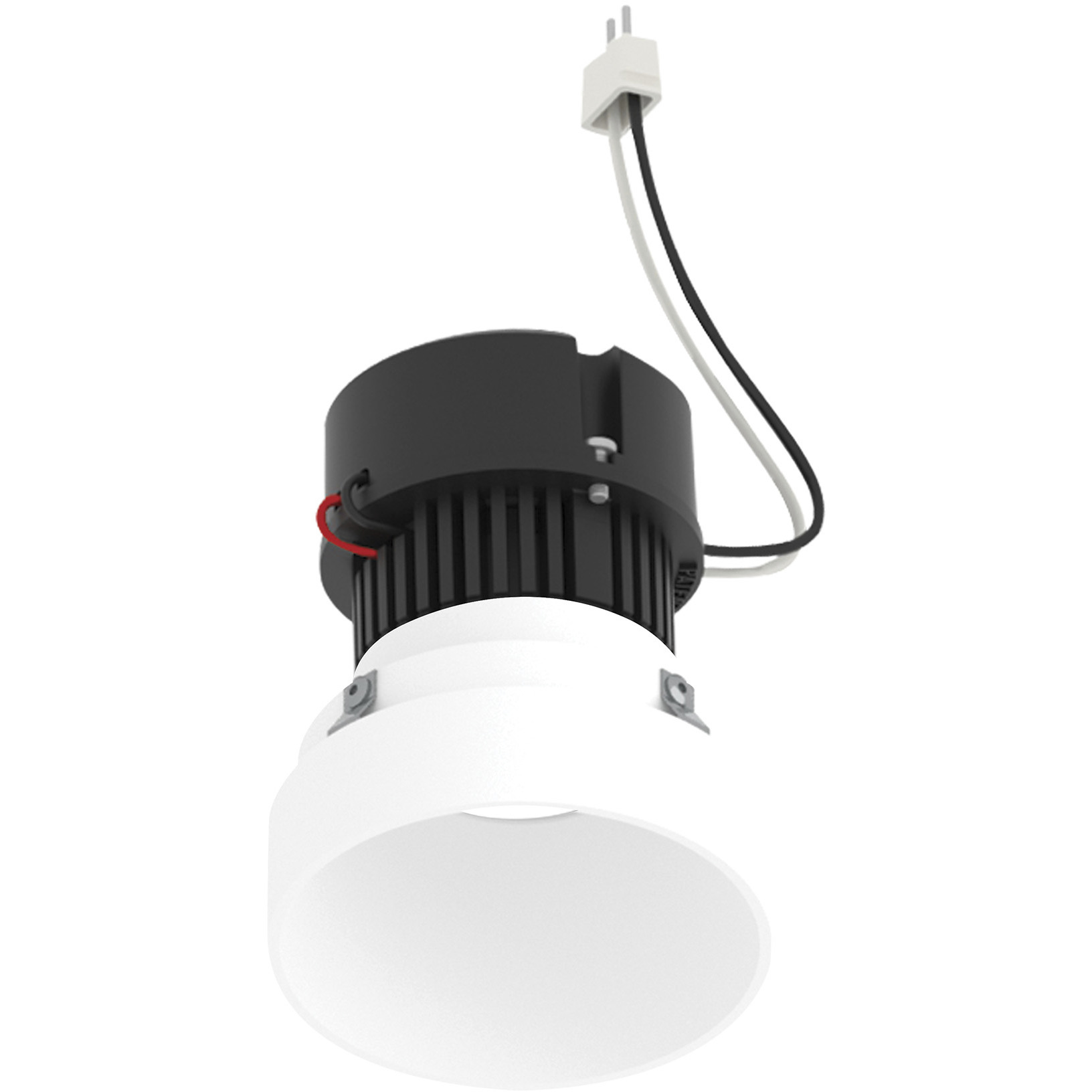 Pearl Bright White LED Round Trimless Retrofit Downlight in 2700K, 4" Retrofit