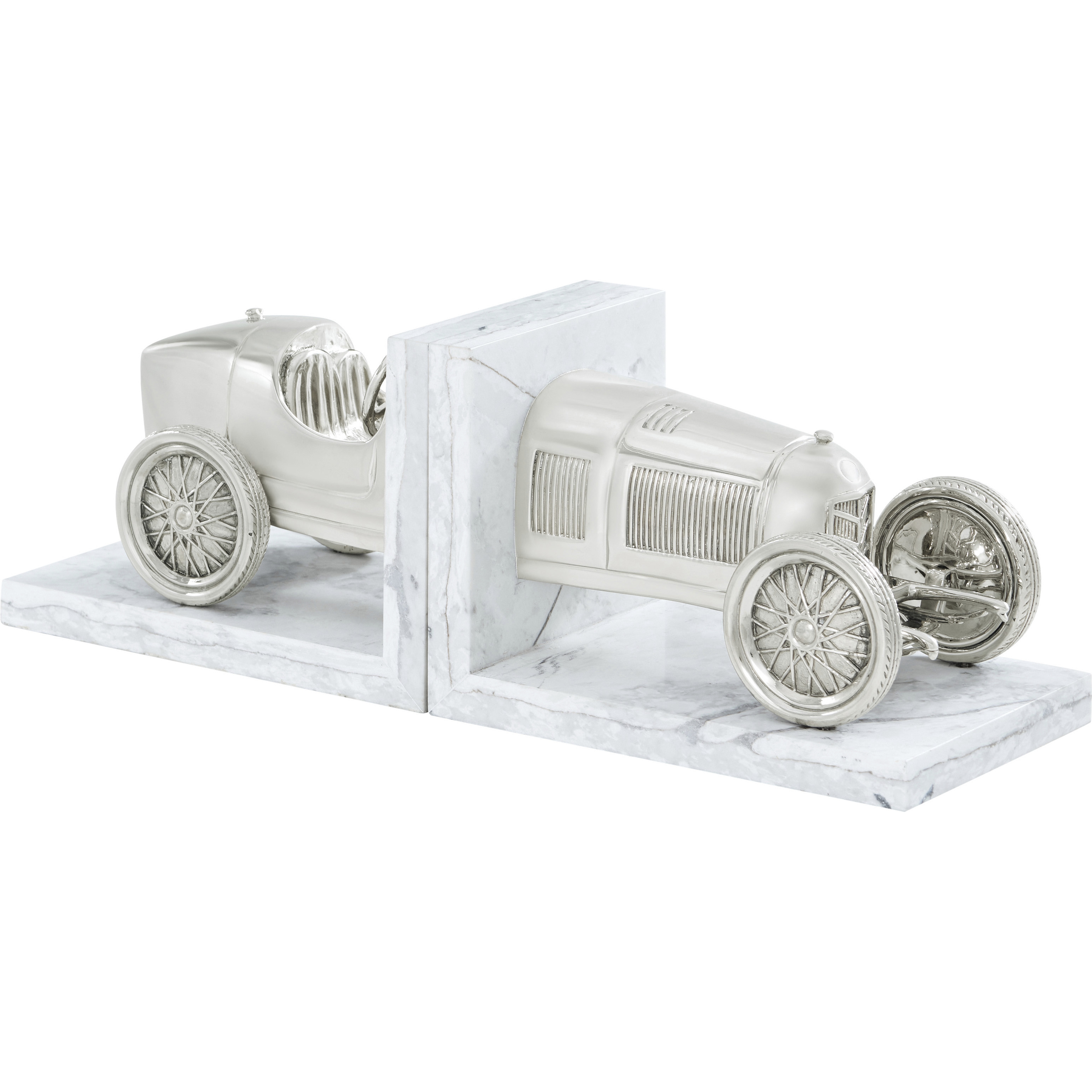 Book of Speed 8.75 X 5.75 inch Nickel Plated Bookends, Spencer London